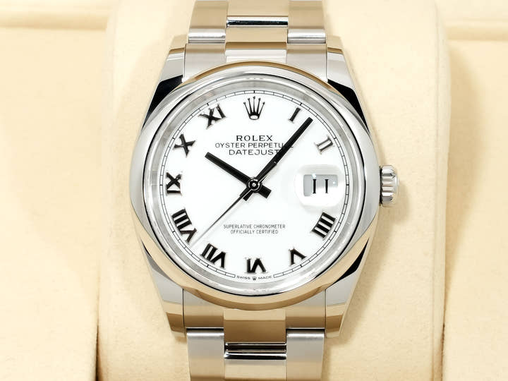ロレックス デイトジャスト36 Ref.126200 ステンレススチール ホワイト文字盤 オイスターブレスレット 未使用 vk364kmu