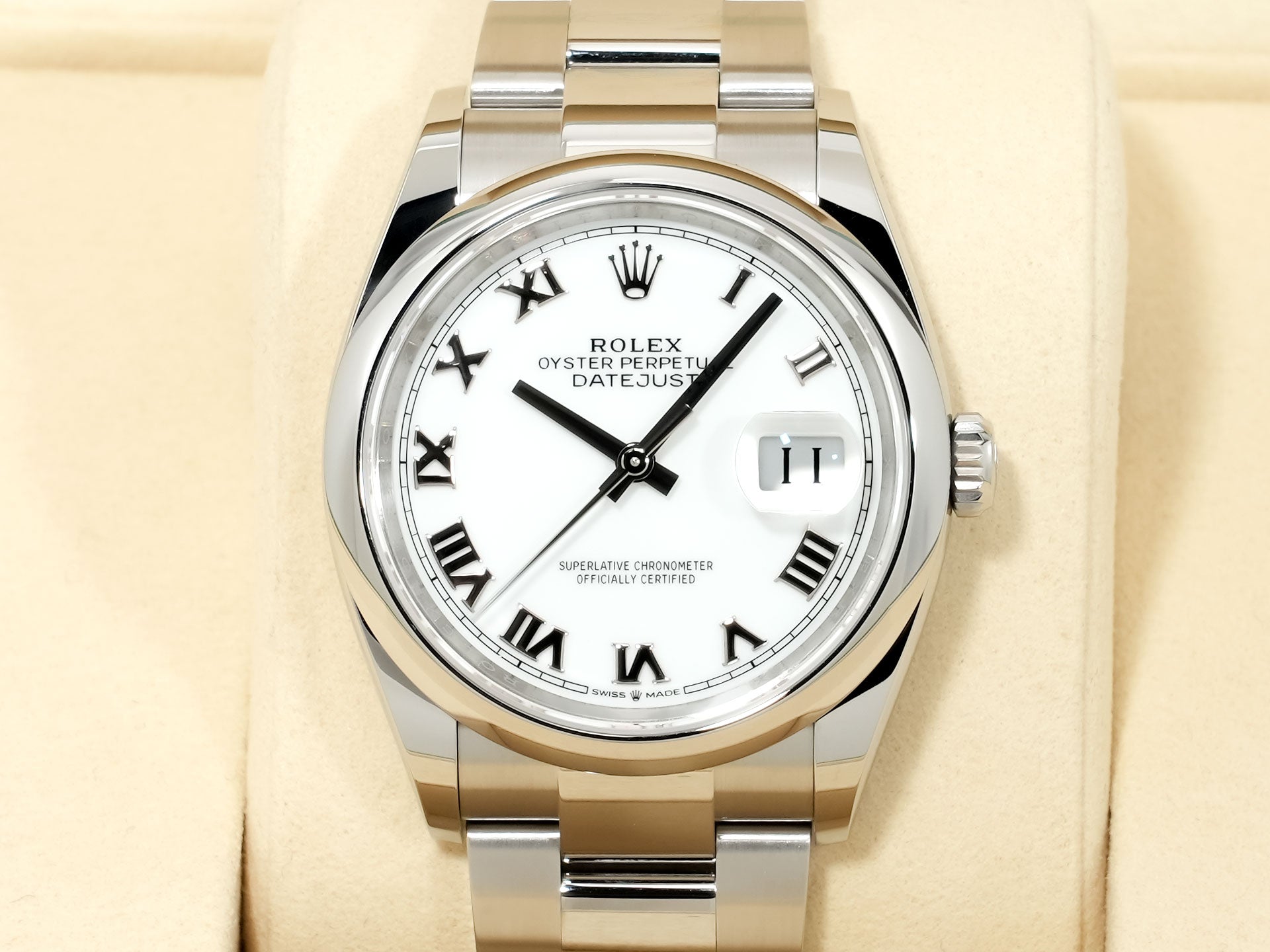 ロレックス デイトジャスト36 Ref.126200 ステンレススチール ホワイト文字盤 オイスターブレスレット 未使用 vk364kmu