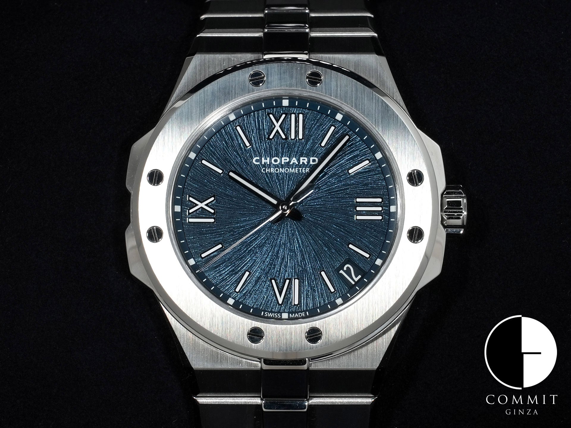 ショパール アルパイン イーグル 41 Ref.298600-3001 ステンレススチール ブルー文字盤 未使用 wqddwk5v