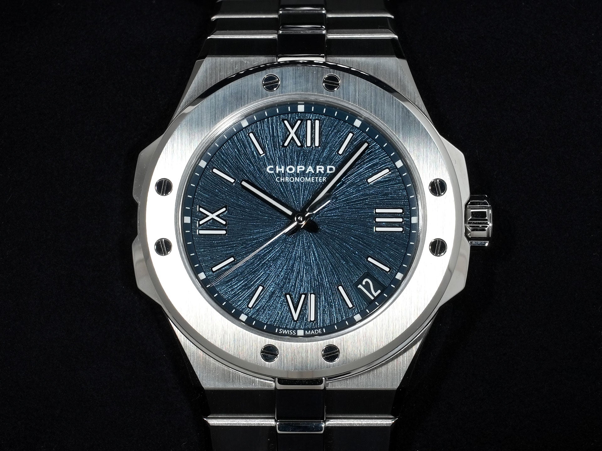 ショパール アルパイン イーグル 41 Ref.298600-3001 ステンレススチール ブルー文字盤 未使用 wqddwk5v