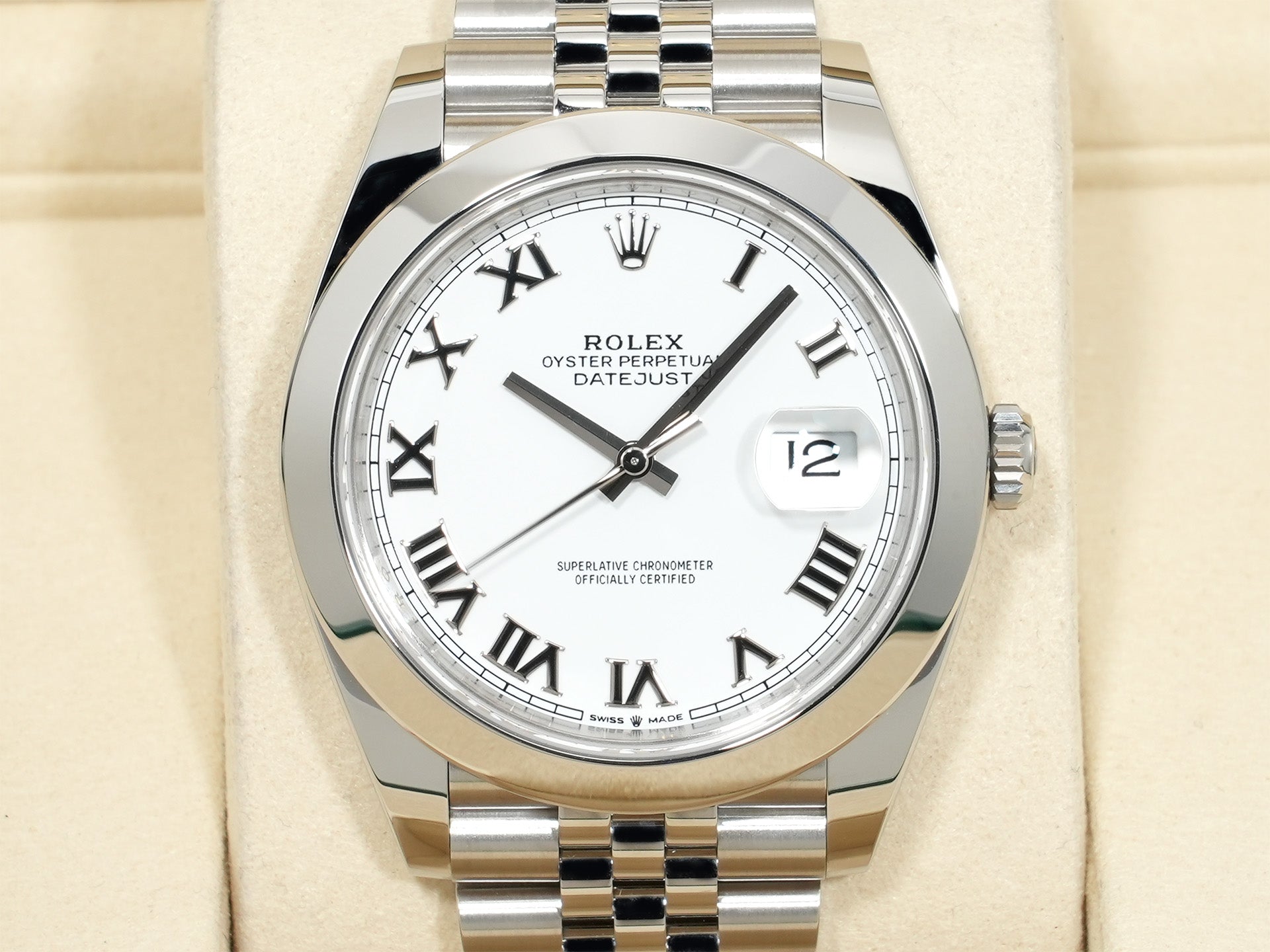 ロレックス デイトジャスト41 Ref.126300 ステンレススチール ホワイトローマン文字盤 ジュビリーブレスレット 未使用 h98covnh