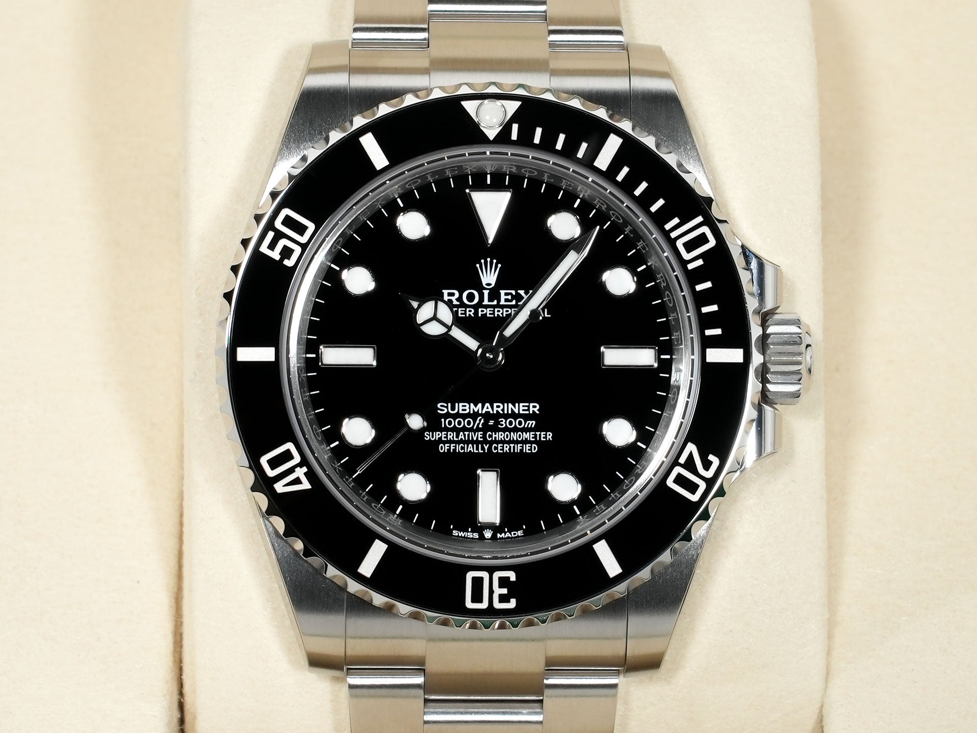 ロレックス サブマリーナー ノンデイト Ref.124060 ステンレススチール ブラック文字盤 未使用 fx3rs6xw