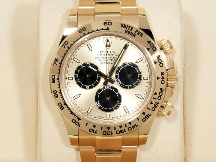 Rolex Daytona Ref. 126508 Yellow Gold with Golden and Bright Black Dial, Unused, abso9wu3