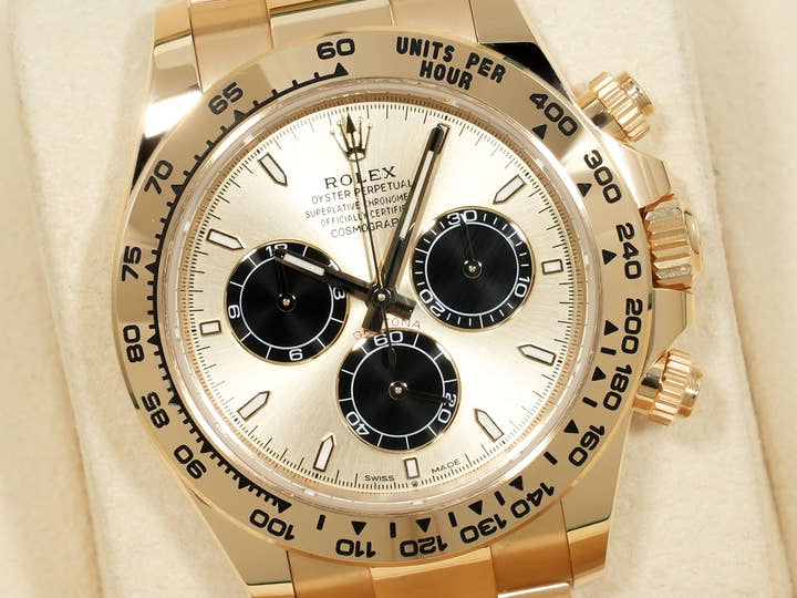 Rolex Daytona Ref. 126508 Yellow Gold with Golden and Bright Black Dial, Unused, abso9wu3