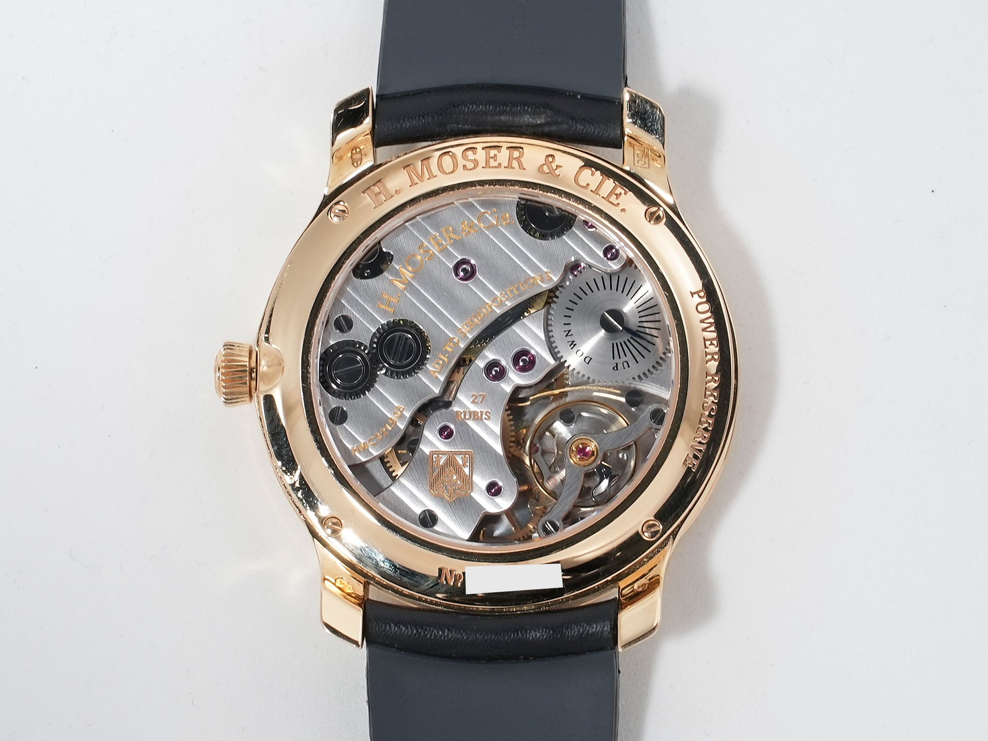 H. Moser Mayu Ref. 321.503-007 Rose Gold Black Dial Pre-owned v8bcbr7h