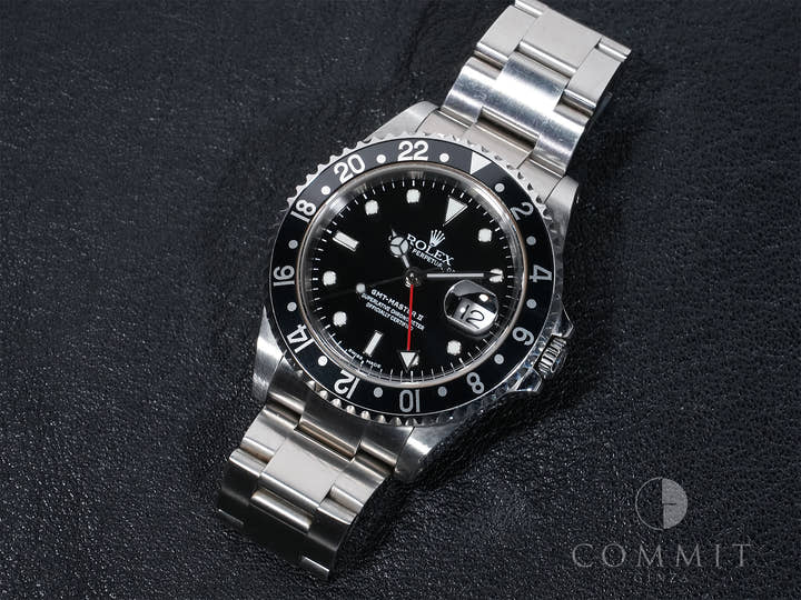 Pre-owned Rolex GMT-Master II Ref. 16710 Stainless Steel Black Dial Oyster Bracelet ak5m8h2w