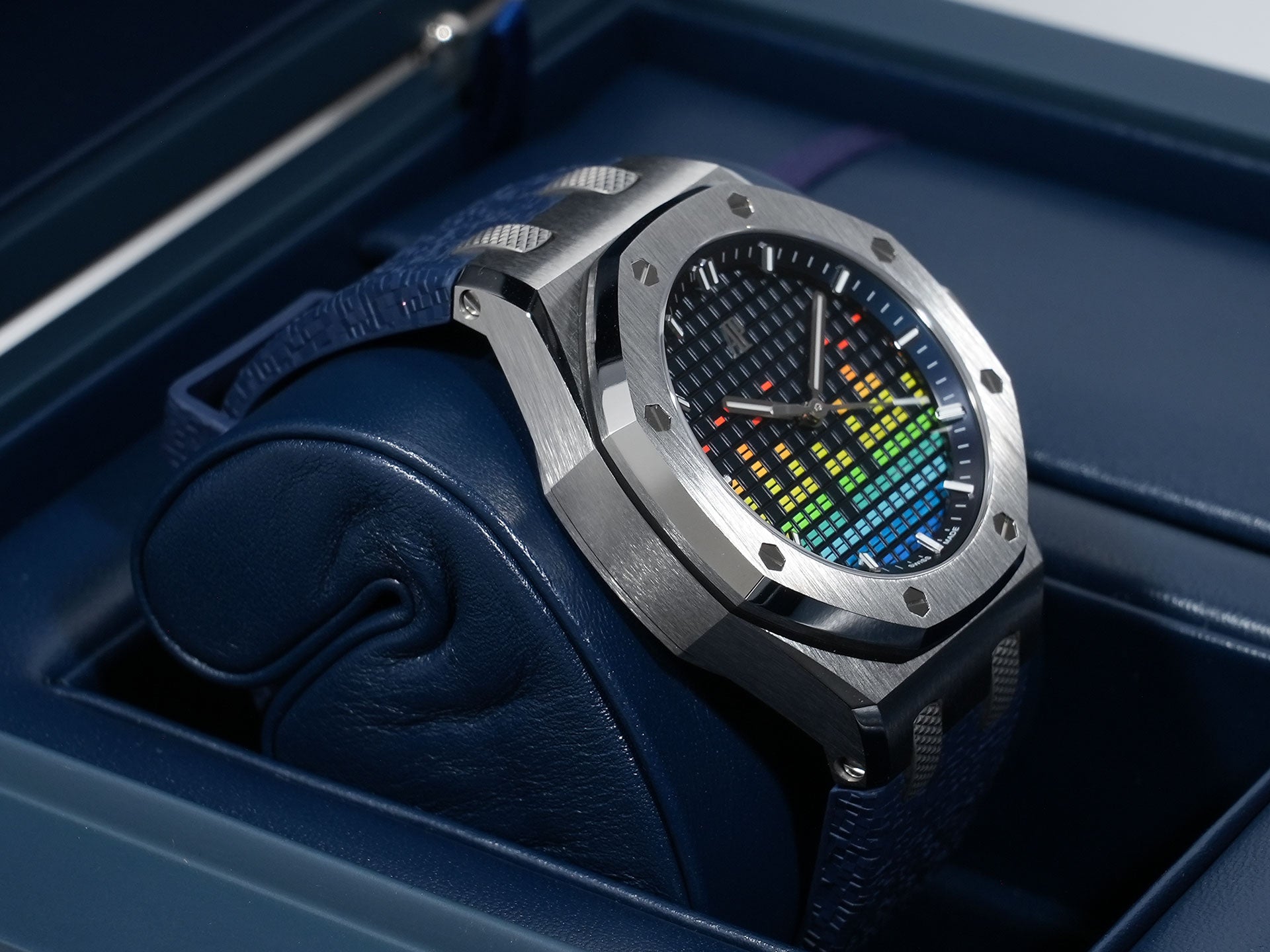 オーデマピゲ ロイヤルオーク オフショア ミュージックエディション Ref.77600TI.OO.A343CA.01 チタン ブルー文字盤 未使用 mzwpdi5h