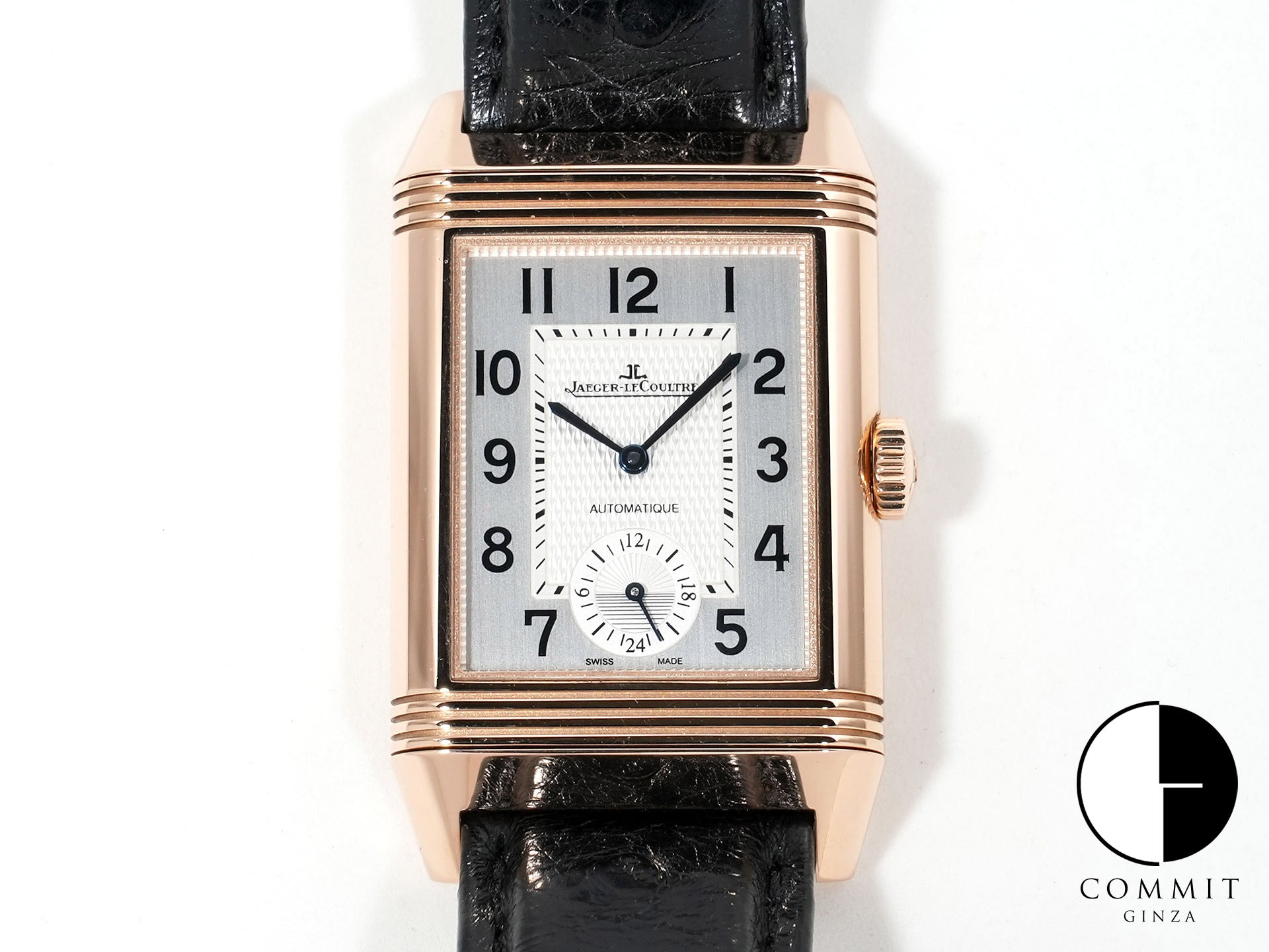 ジャガールクルト レベルソ クラシック ラージ デュオ Ref.Q3832420 ピンクゴールド シルバー文字盤 中古 ygqik38k