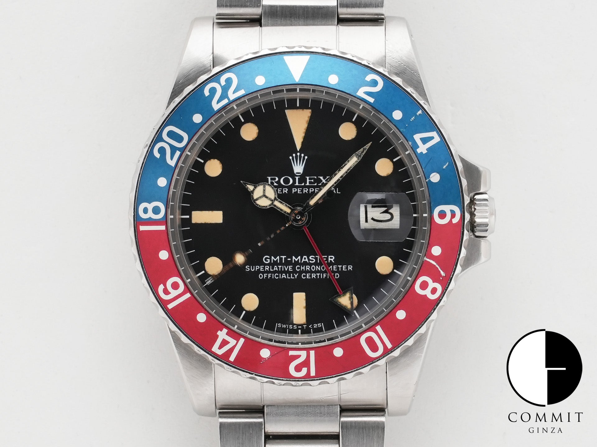 ロレックス GMTマスター Ref.1675 ステンレススチール ブラック文字盤 オイスターブレスレット 中古 cdkww4ir
