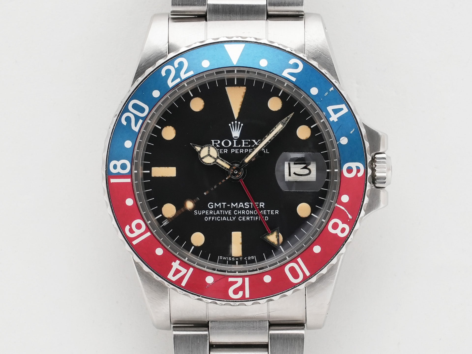 ロレックス GMTマスター Ref.1675 ステンレススチール ブラック文字盤 オイスターブレスレット 中古 cdkww4ir