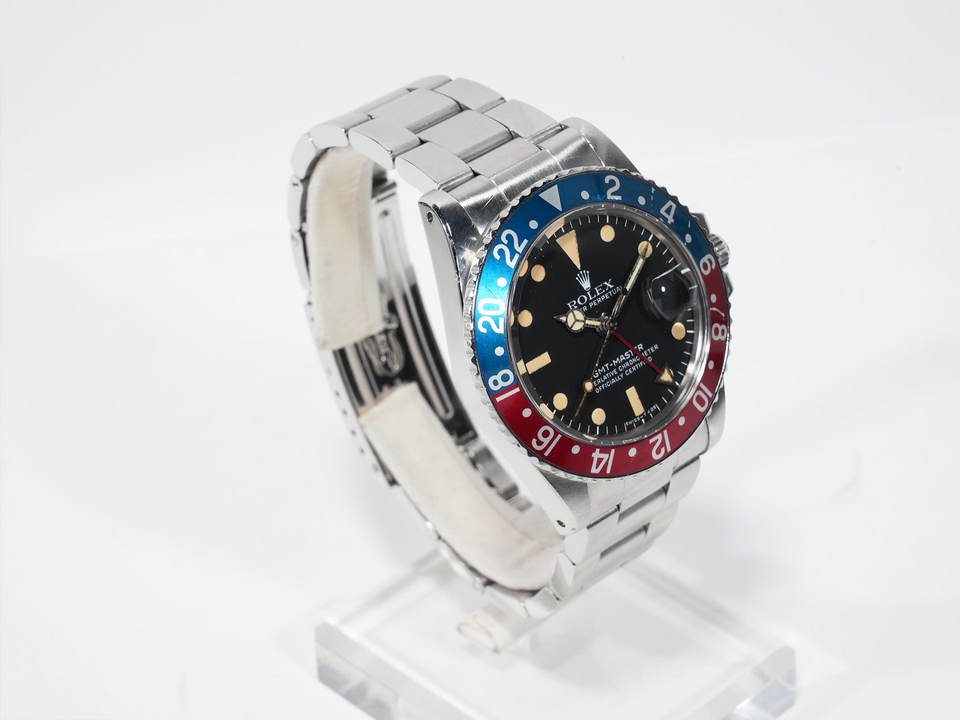 ロレックス GMTマスター Ref.1675 ステンレススチール ブラック文字盤 オイスターブレスレット 中古 cdkww4ir