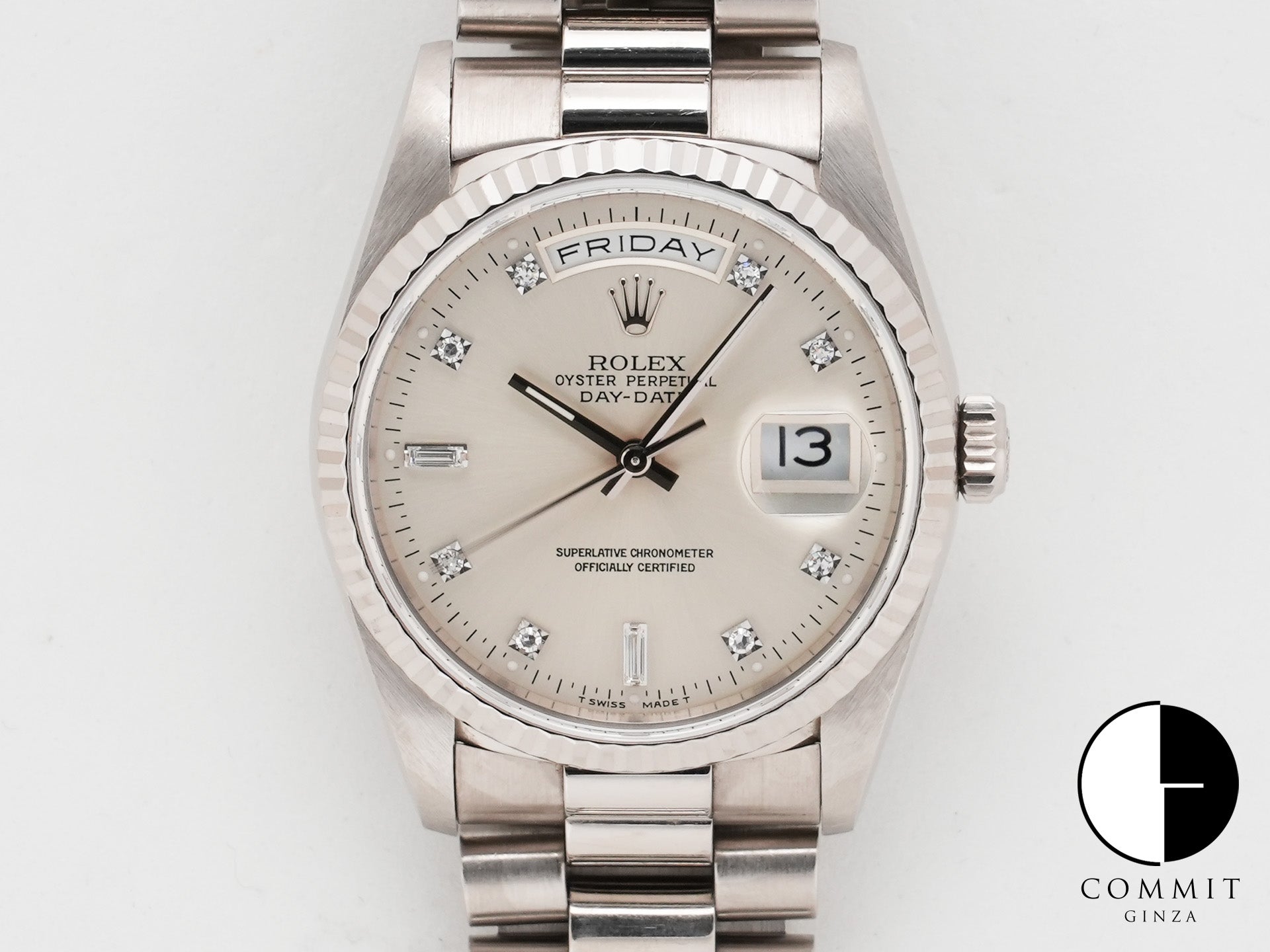 ロレックス デイデイト36 Ref.18239A ホワイトゴールド シルバー文字盤 中古 wjjztoba