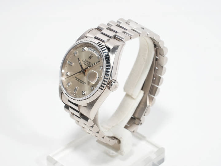 ロレックス デイデイト36 Ref.18239A ホワイトゴールド シルバー文字盤 中古 wjjztoba