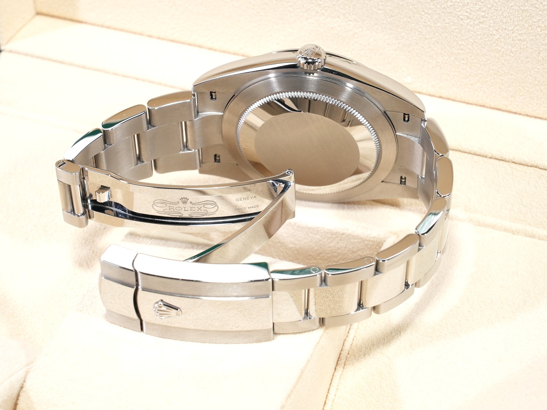 ロレックス デイトジャスト41 Ref.126300 ステンレススチール ミントグリーン文字盤 オイスターブレスレット 中古 toq625pq