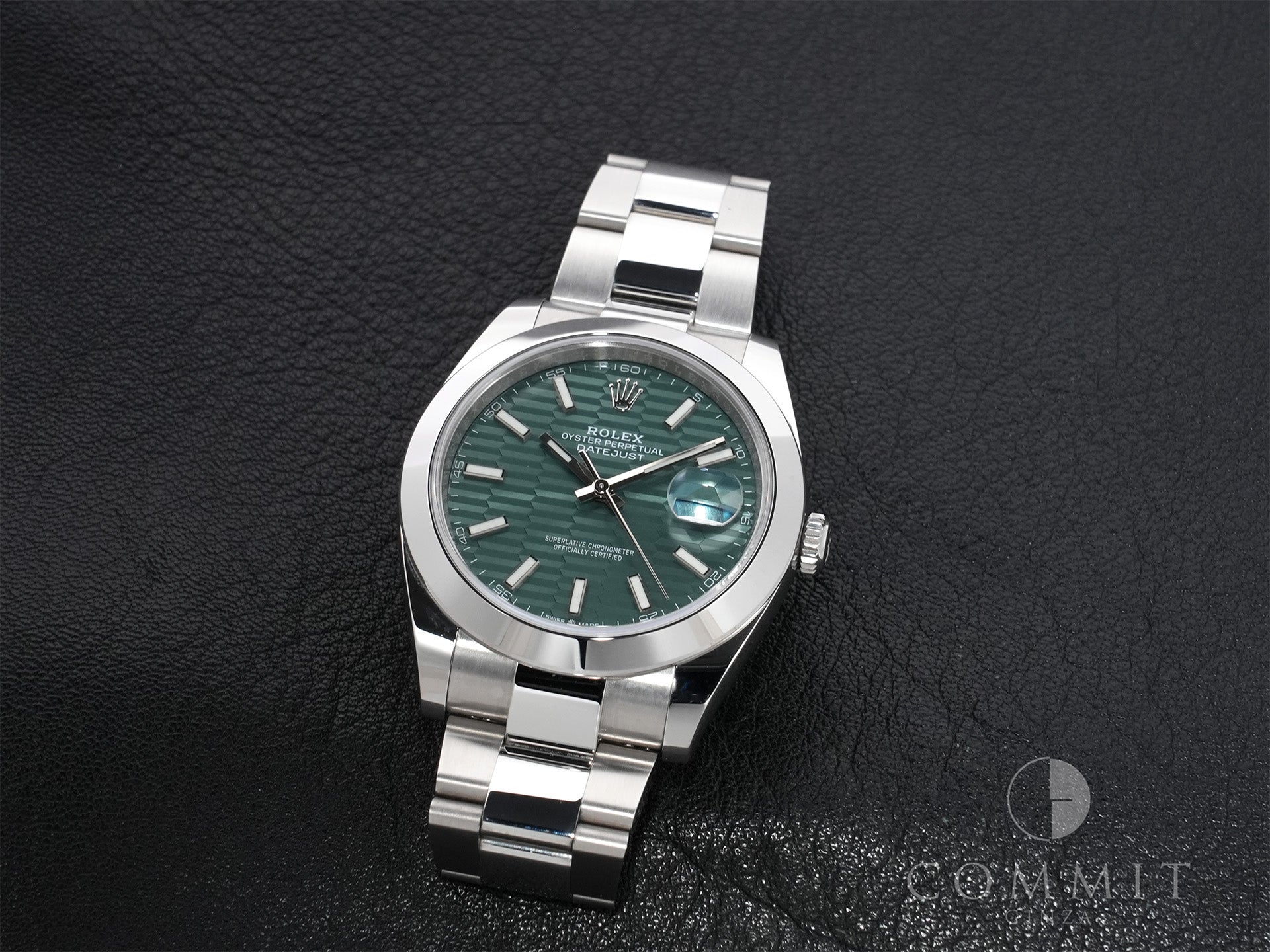 ロレックス デイトジャスト41 Ref.126300 ステンレススチール ミントグリーン文字盤 オイスターブレスレット 中古 toq625pq