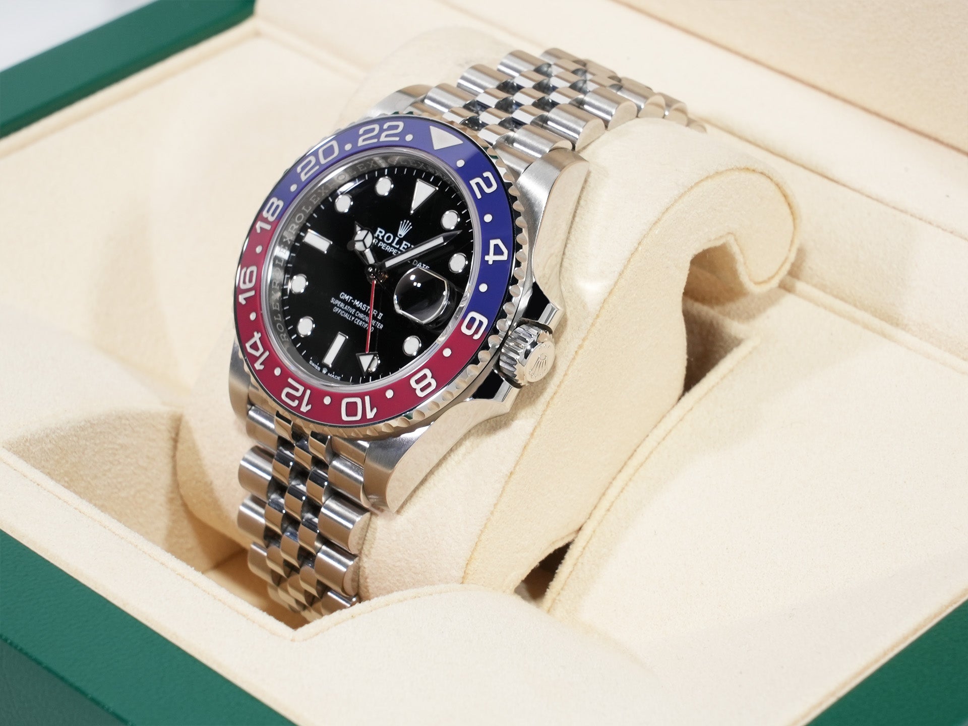 ロレックス GMTマスターII Ref.126710BLRO ステンレススチール ブラック文字盤 ジュビリーブレスレット 中古 rez63cvi
