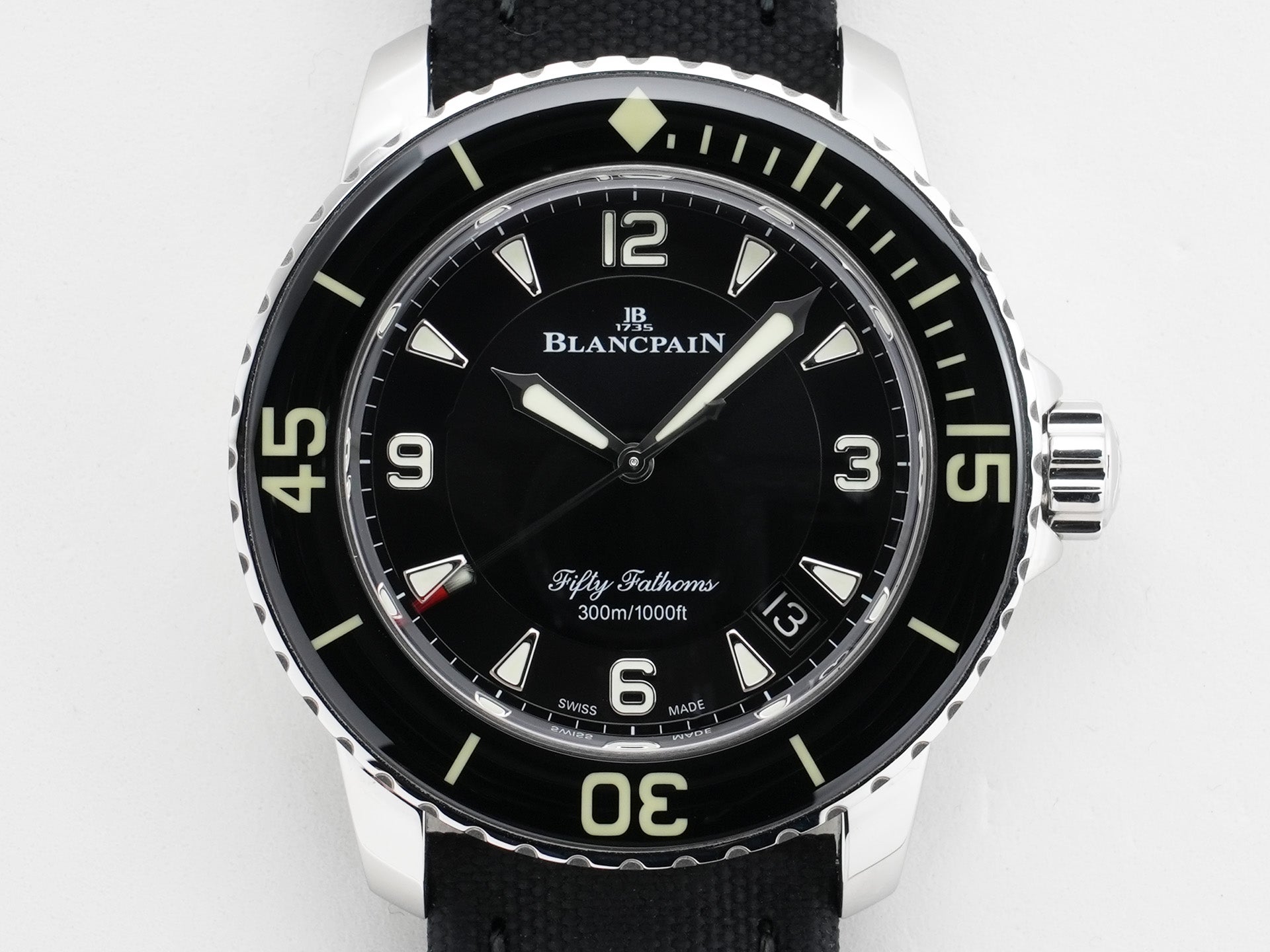 ブランパン フィフティ ファゾムス オートマティック Ref.5015-1130-52A ステンレススチール ブラック文字盤 美中古 m9n9fvf6