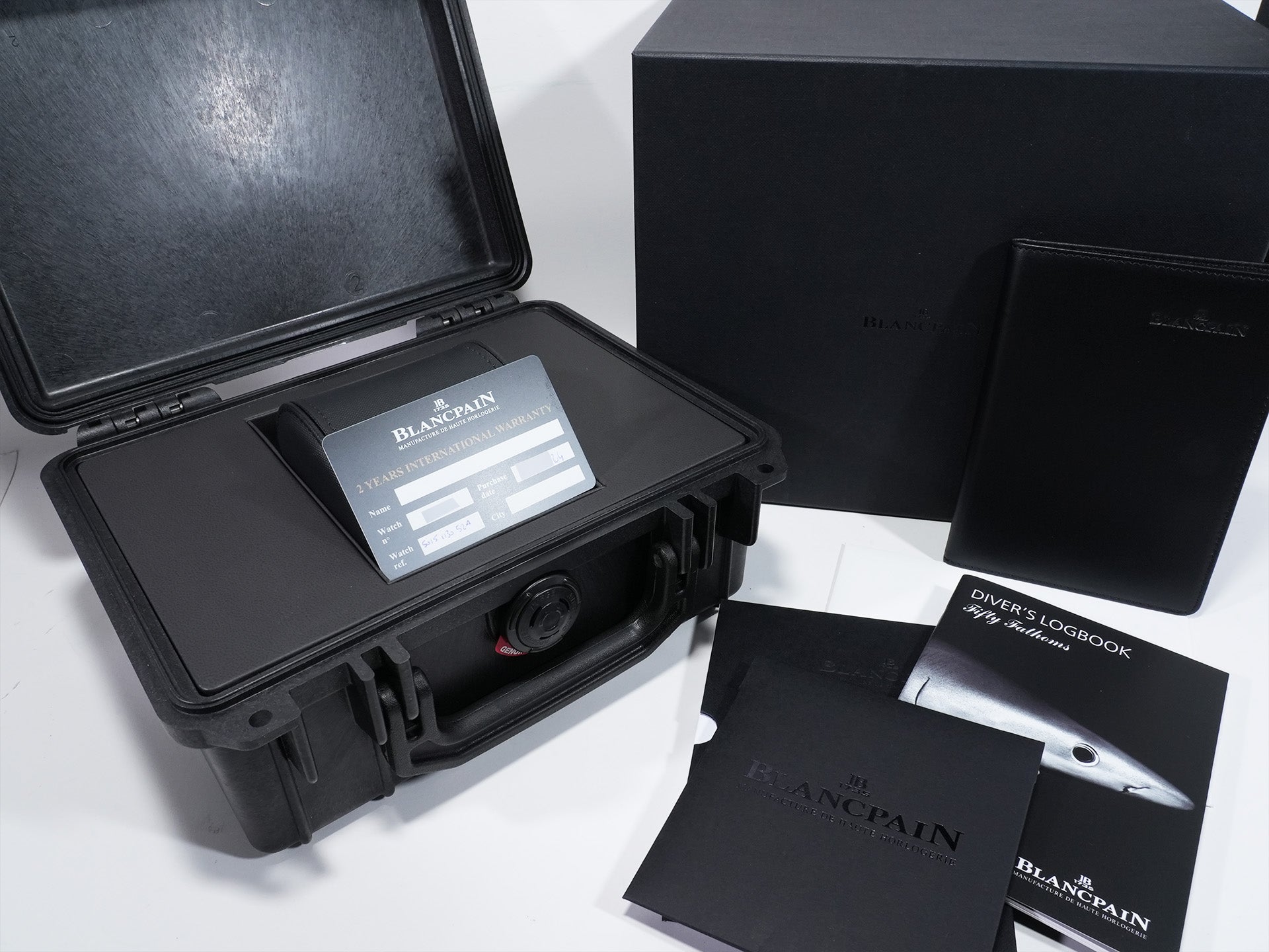 ブランパン フィフティ ファゾムス オートマティック Ref.5015-1130-52A ステンレススチール ブラック文字盤 美中古 m9n9fvf6