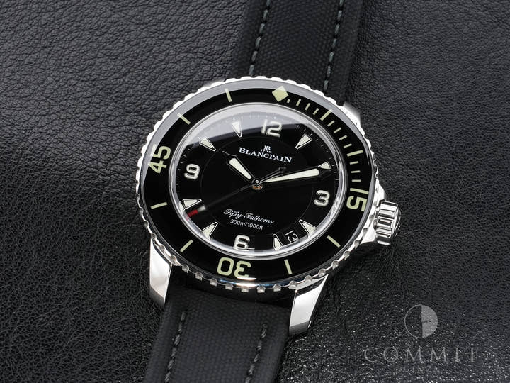 ブランパン フィフティ ファゾムス オートマティック Ref.5015-1130-52A ステンレススチール ブラック文字盤 美中古 m9n9fvf6