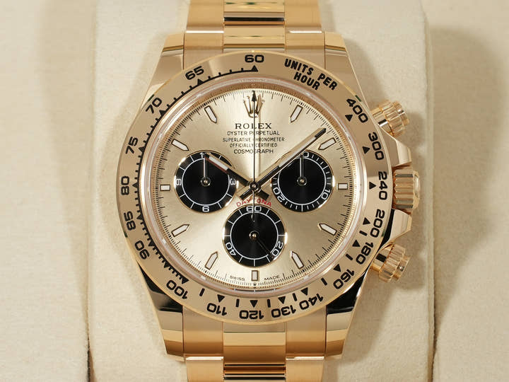 ロレックス デイトナ Ref.126508 イエローゴールド ゴールデンxブライトブラック文字盤 未使用 u4efqfv8