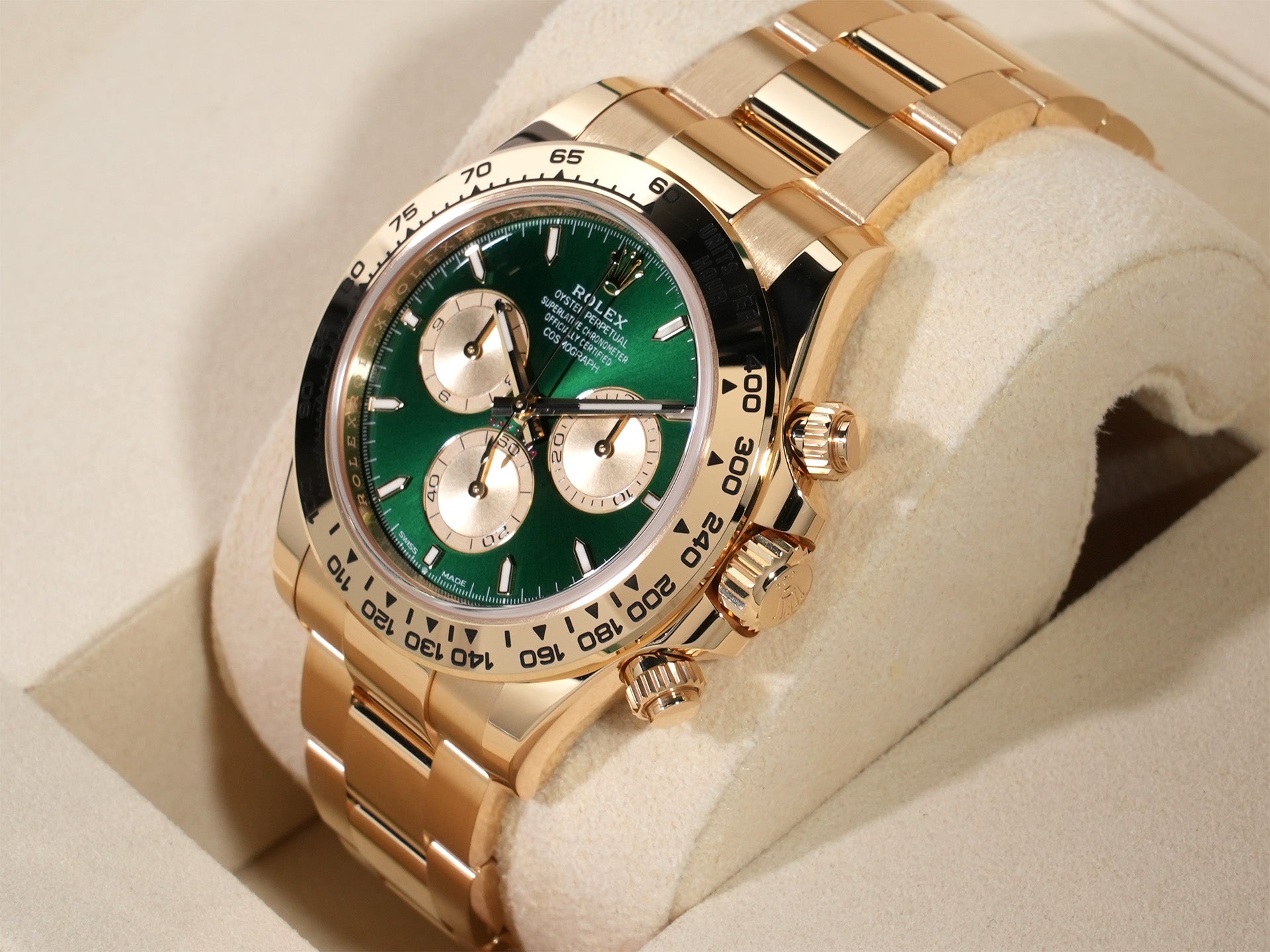 ロレックス デイトナ Ref.126508 イエローゴールド グリーン文字盤 未使用 xadzyrzb