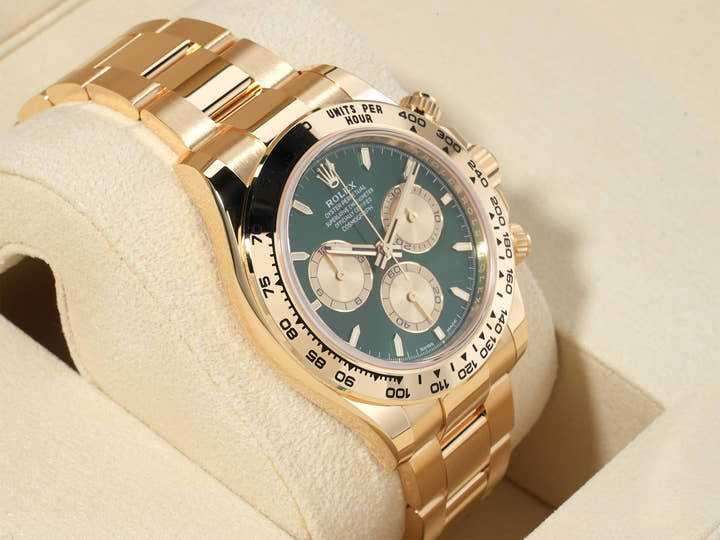 ロレックス デイトナ Ref.126508 イエローゴールド グリーン文字盤 未使用 xadzyrzb