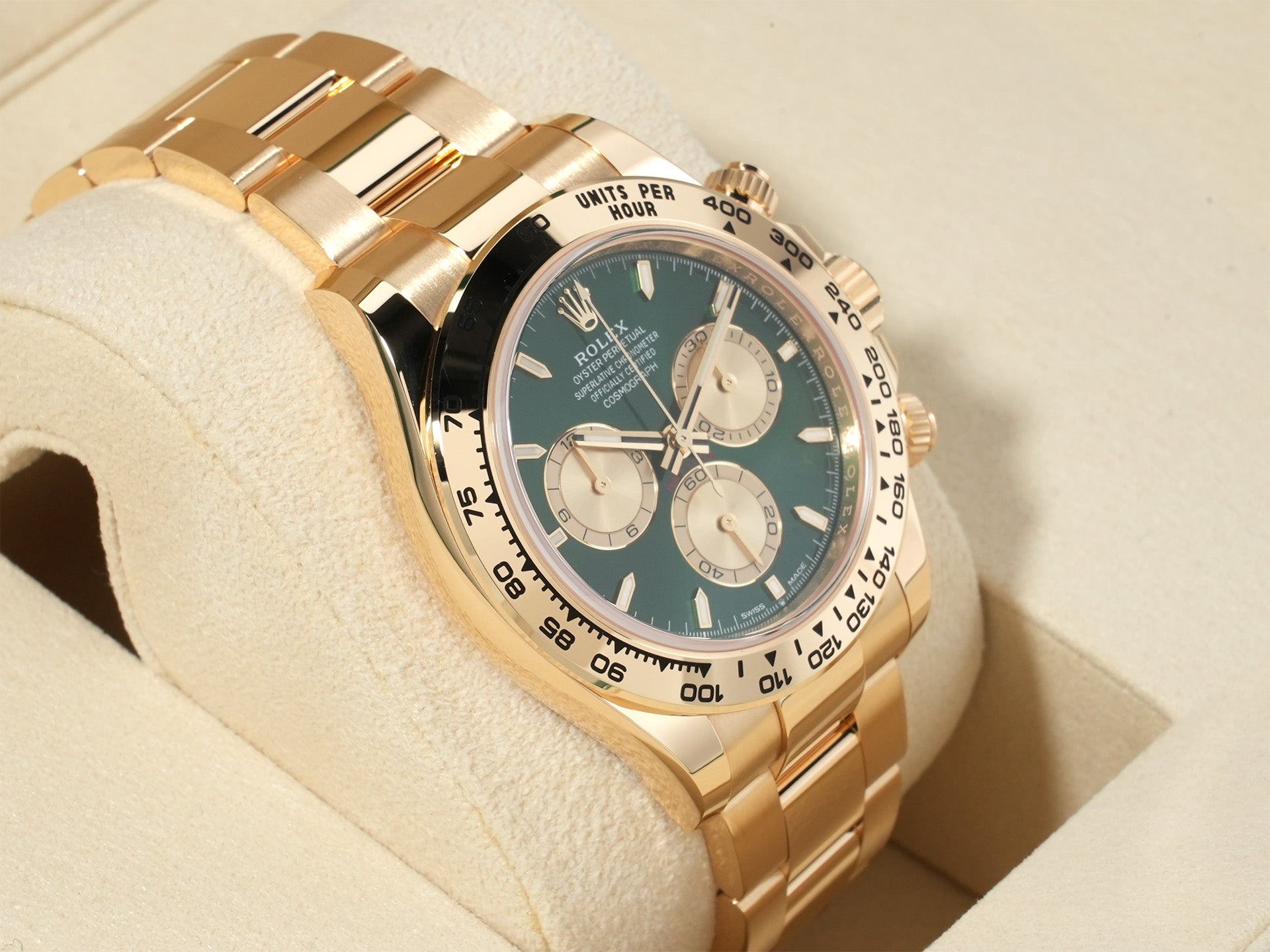 ロレックス デイトナ Ref.126508 イエローゴールド グリーン文字盤 未使用 xadzyrzb