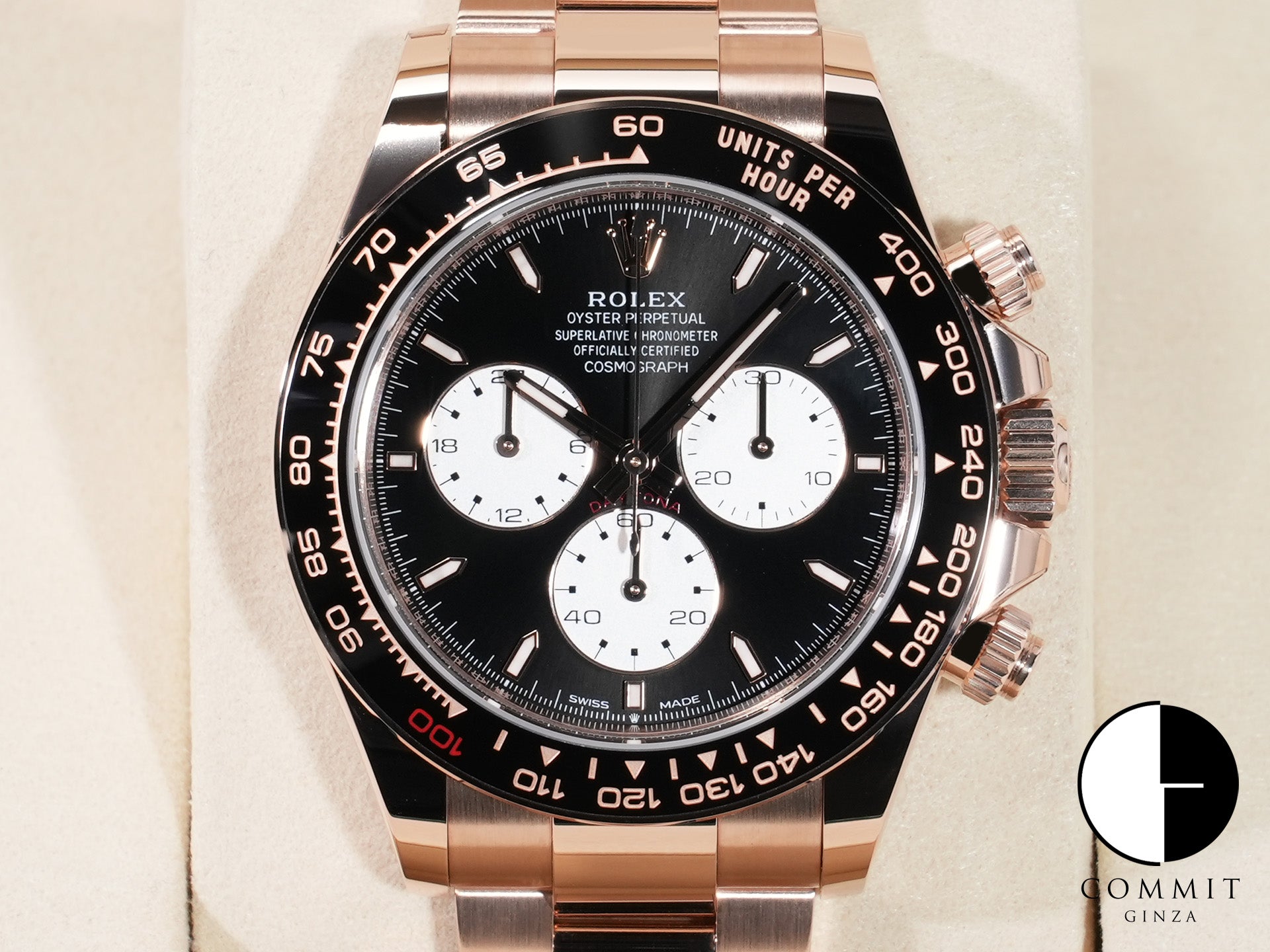 ロレックス デイトナ Ref.126525LN エバーローズゴールド ブライトブラック文字盤 未使用 csmycqrh