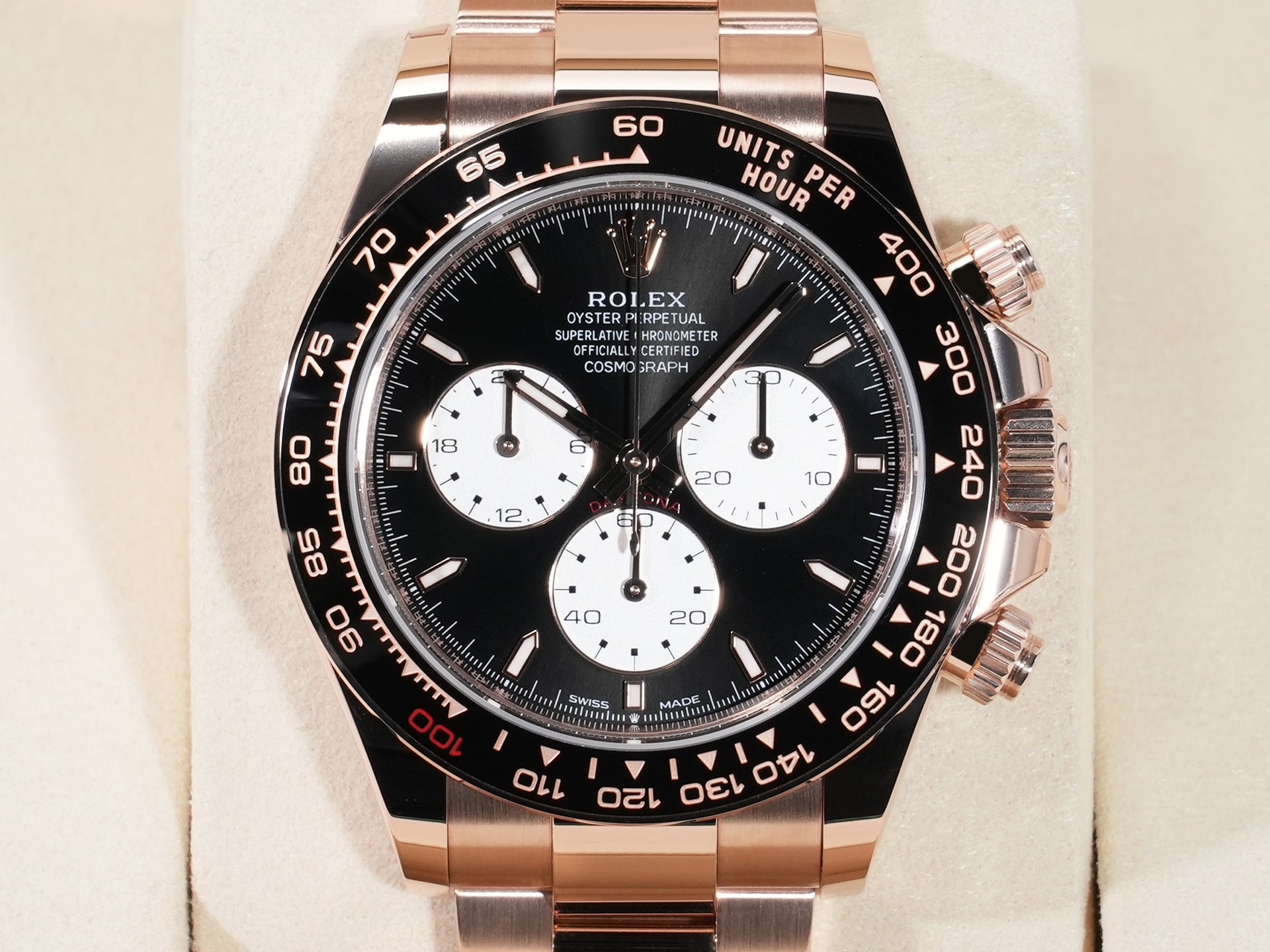 ロレックス デイトナ Ref.126525LN エバーローズゴールド ブライトブラック文字盤 未使用 csmycqrh