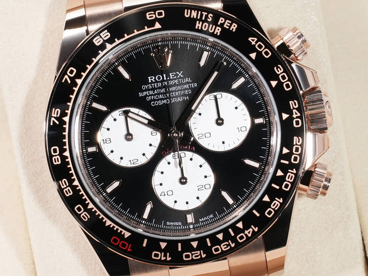 ロレックス デイトナ Ref.126525LN エバーローズゴールド ブライトブラック文字盤 未使用 csmycqrh