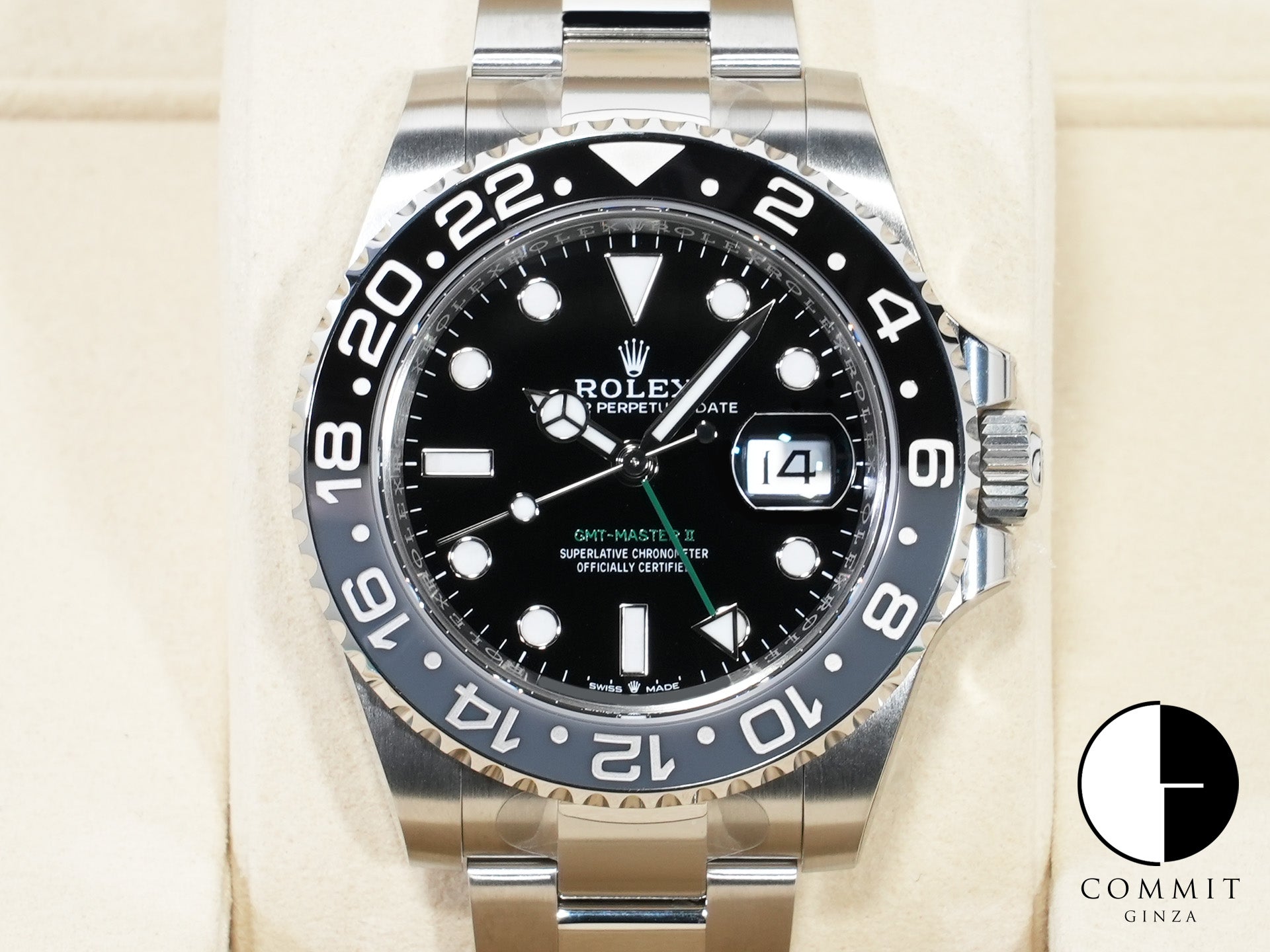 ロレックス GMTマスターII Ref.126710GRNR ステンレススチール ブラック文字盤 オイスターブレスレット 未使用 p9ro7jyq