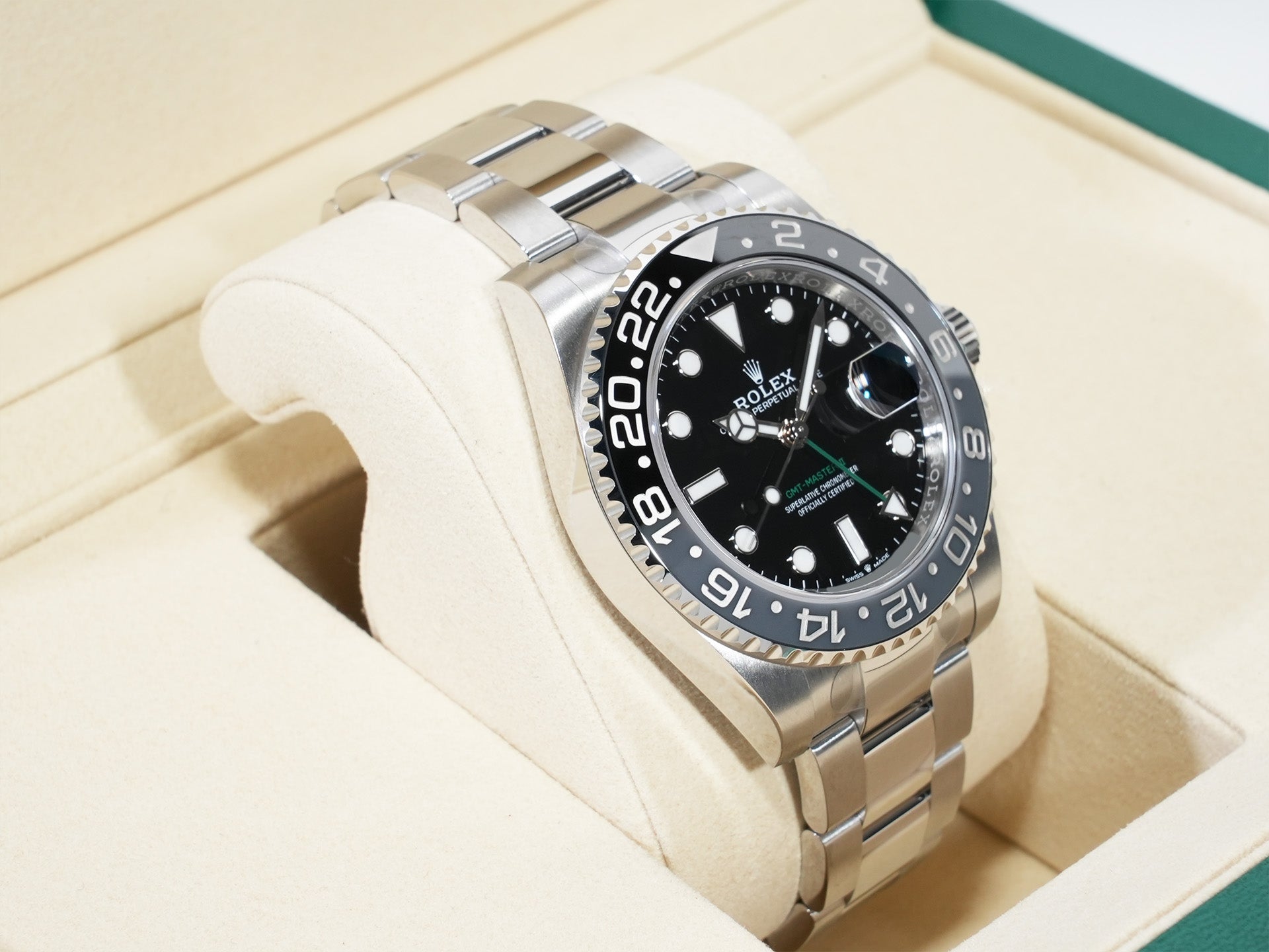 ロレックス GMTマスターII Ref.126710GRNR ステンレススチール ブラック文字盤 オイスターブレスレット 未使用 p9ro7jyq