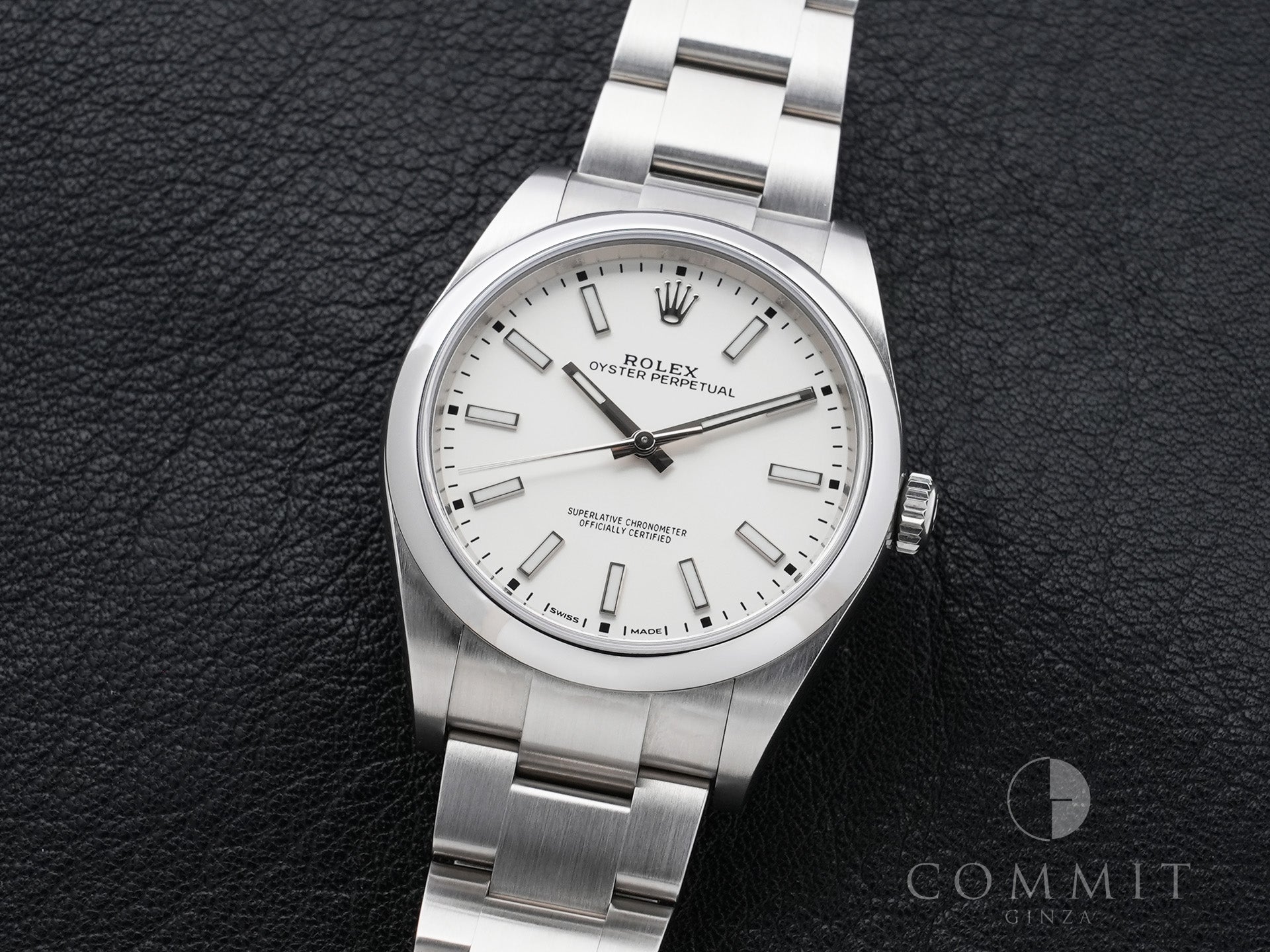 Rolex Oyster Perpetual 39 Ref. 114300 Stainless Steel White Dial Pre-owned tjof4jxg