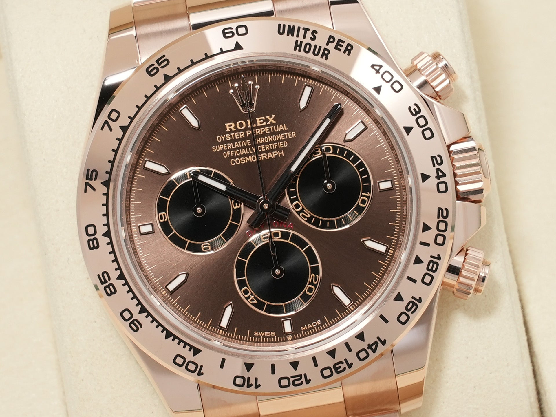 Rolex Daytona Ref. 126505 Everose Gold Chocolate with Bright Black Dial, Unused, b2v6vg8o