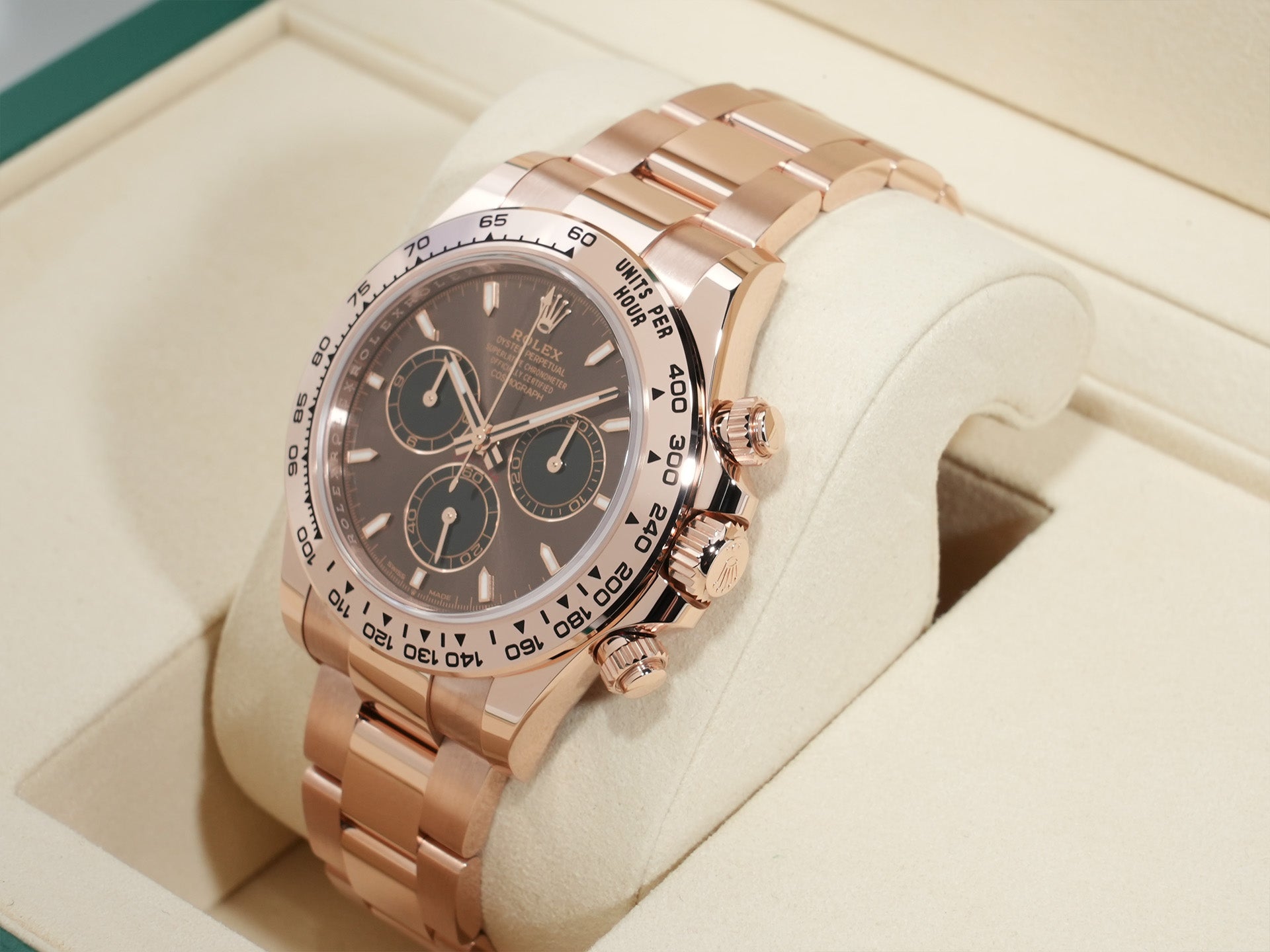 Rolex Daytona Ref. 126505 Everose Gold Chocolate with Bright Black Dial, Unused, b2v6vg8o