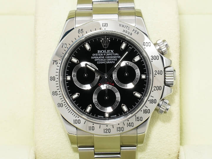 ロレックス デイトナ Ref.116520 ステンレススチール ブラック文字盤 中古 cqs82d2i