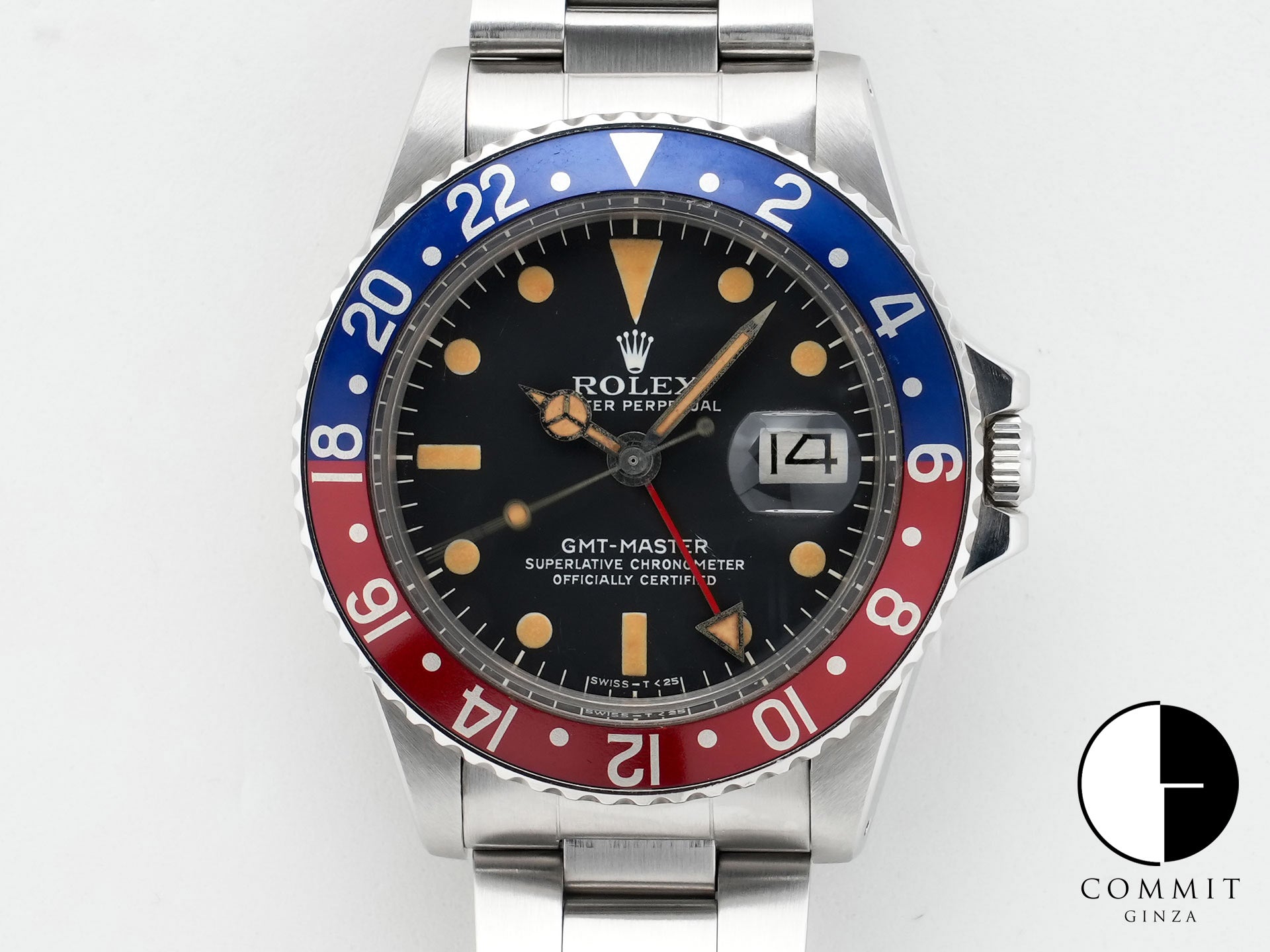 ロレックス GMTマスター Ref.1675 ステンレススチール ブラック文字盤 オイスターブレスレット 中古 abtcy6uf