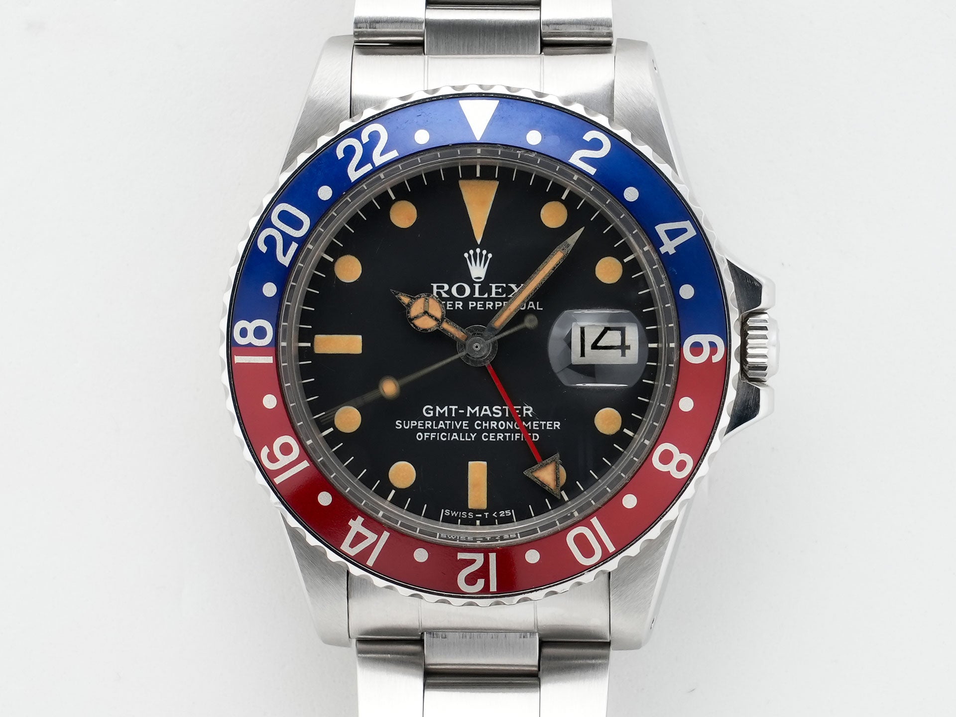 ロレックス GMTマスター Ref.1675 ステンレススチール ブラック文字盤 オイスターブレスレット 中古 abtcy6uf