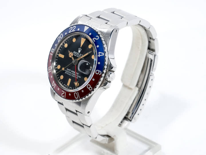 ロレックス GMTマスター Ref.1675 ステンレススチール ブラック文字盤 オイスターブレスレット 中古 abtcy6uf