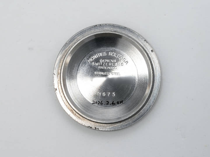 ロレックス GMTマスター Ref.1675 ステンレススチール ブラック文字盤 オイスターブレスレット 中古 abtcy6uf