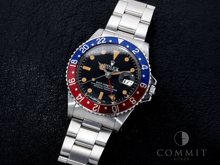 ロレックス GMTマスター Ref.1675 ステンレススチール ブラック文字盤 オイスターブレスレット 中古 abtcy6uf