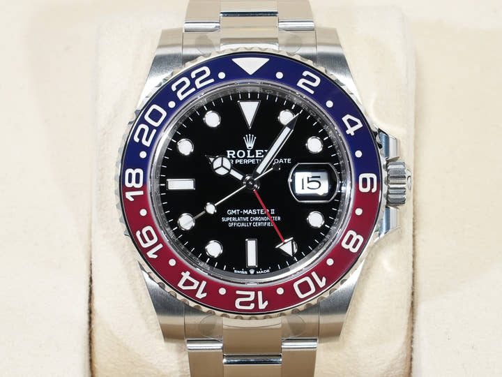 ロレックス GMTマスターII Ref.126710BLRO ステンレススチール ブラック文字盤 オイスターブレスレット 未使用 mupnjsds