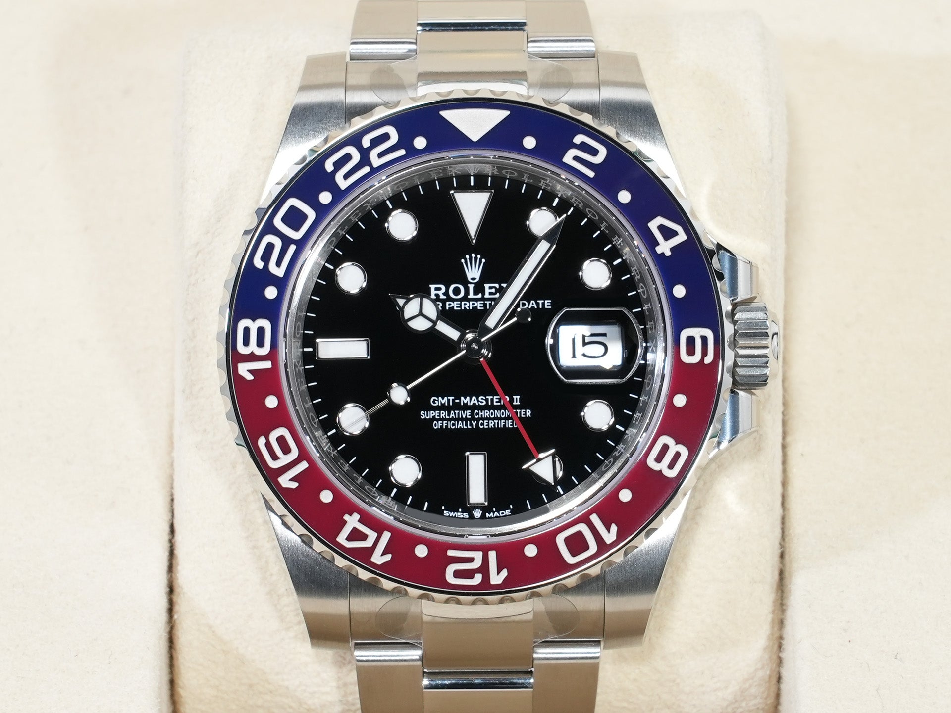ロレックス GMTマスターII Ref.126710BLRO ステンレススチール ブラック文字盤 オイスターブレスレット 未使用 mupnjsds