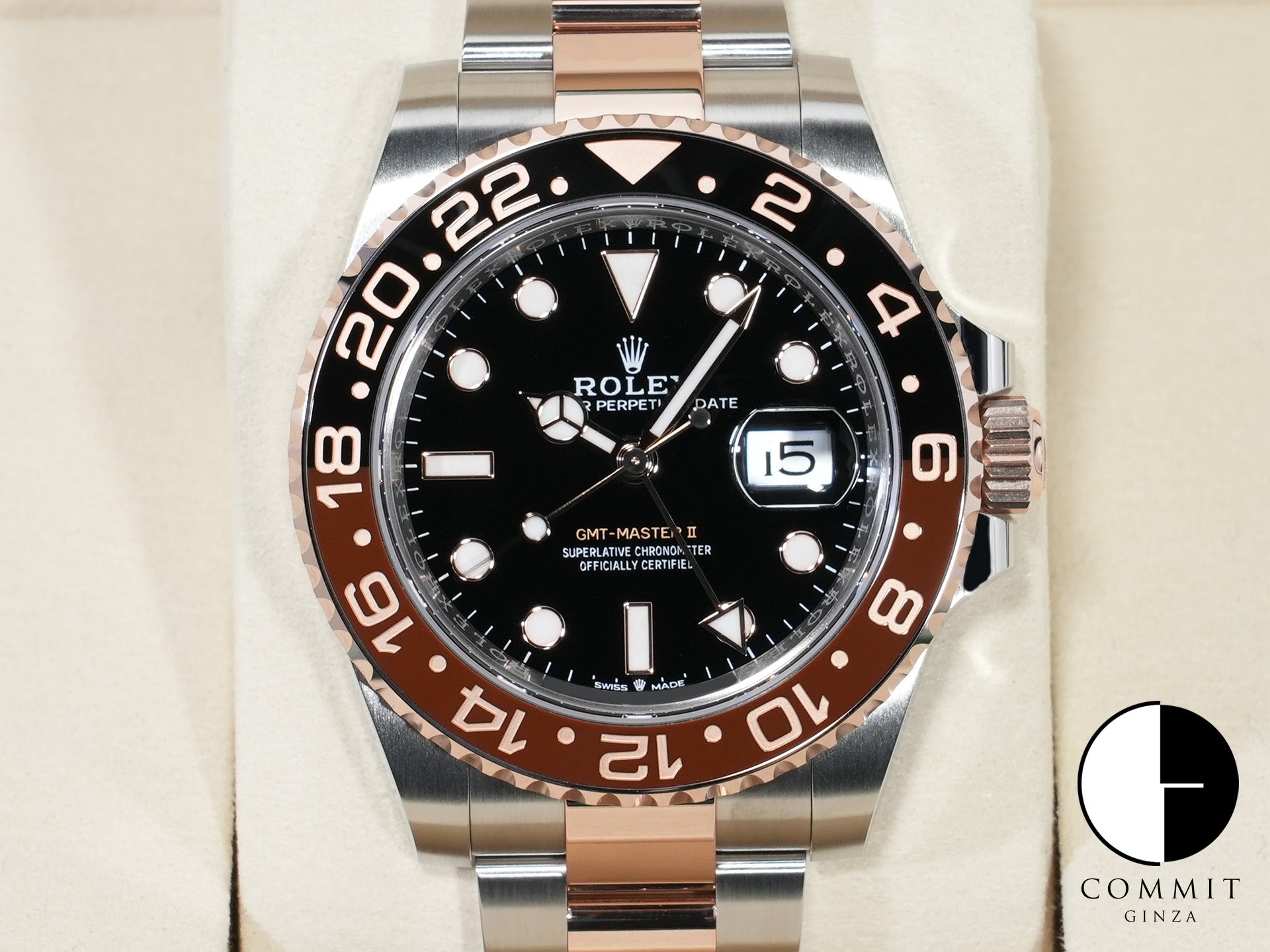 ロレックス GMTマスターII Ref.126711CHNR ステンレススチール/エバーローズゴールド ブラック文字盤 オイスターブレスレット 未使用 v5bzyppa