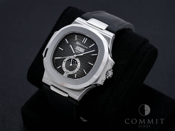 パテックフィリップ ノーチラス アニュアルカレンダー ムーンフェイズ Ref.5726A-001 ステンレススチール ブラック文字盤 極美品 n7btnmh7