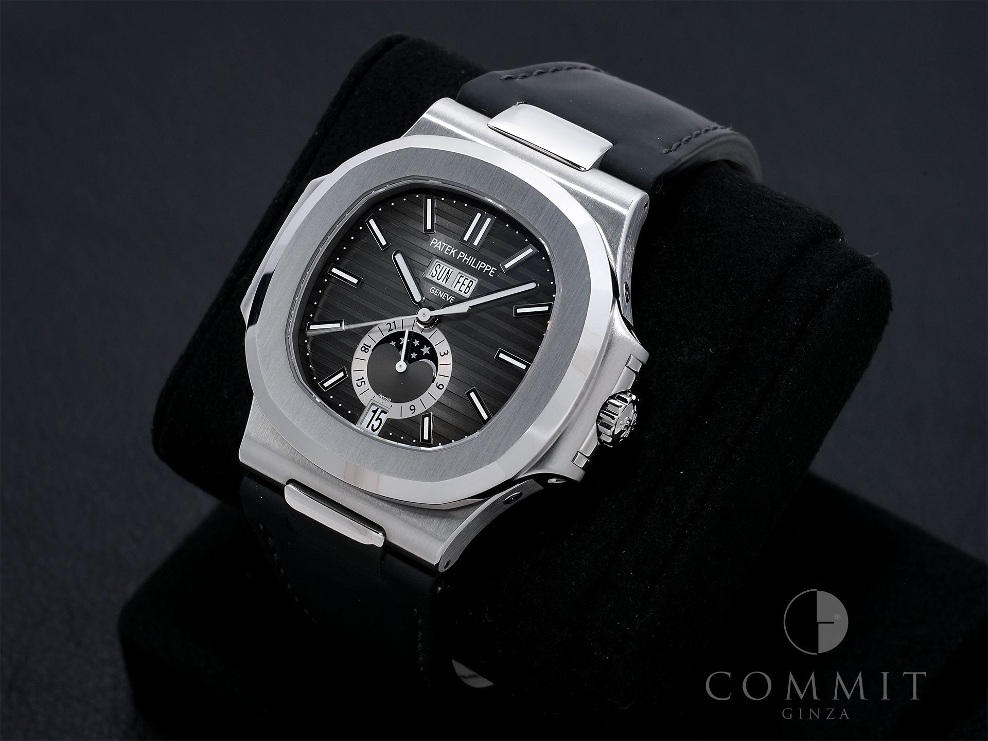 パテックフィリップ ノーチラス アニュアルカレンダー ムーンフェイズ Ref.5726A-001 ステンレススチール ブラック文字盤 極美品 n7btnmh7