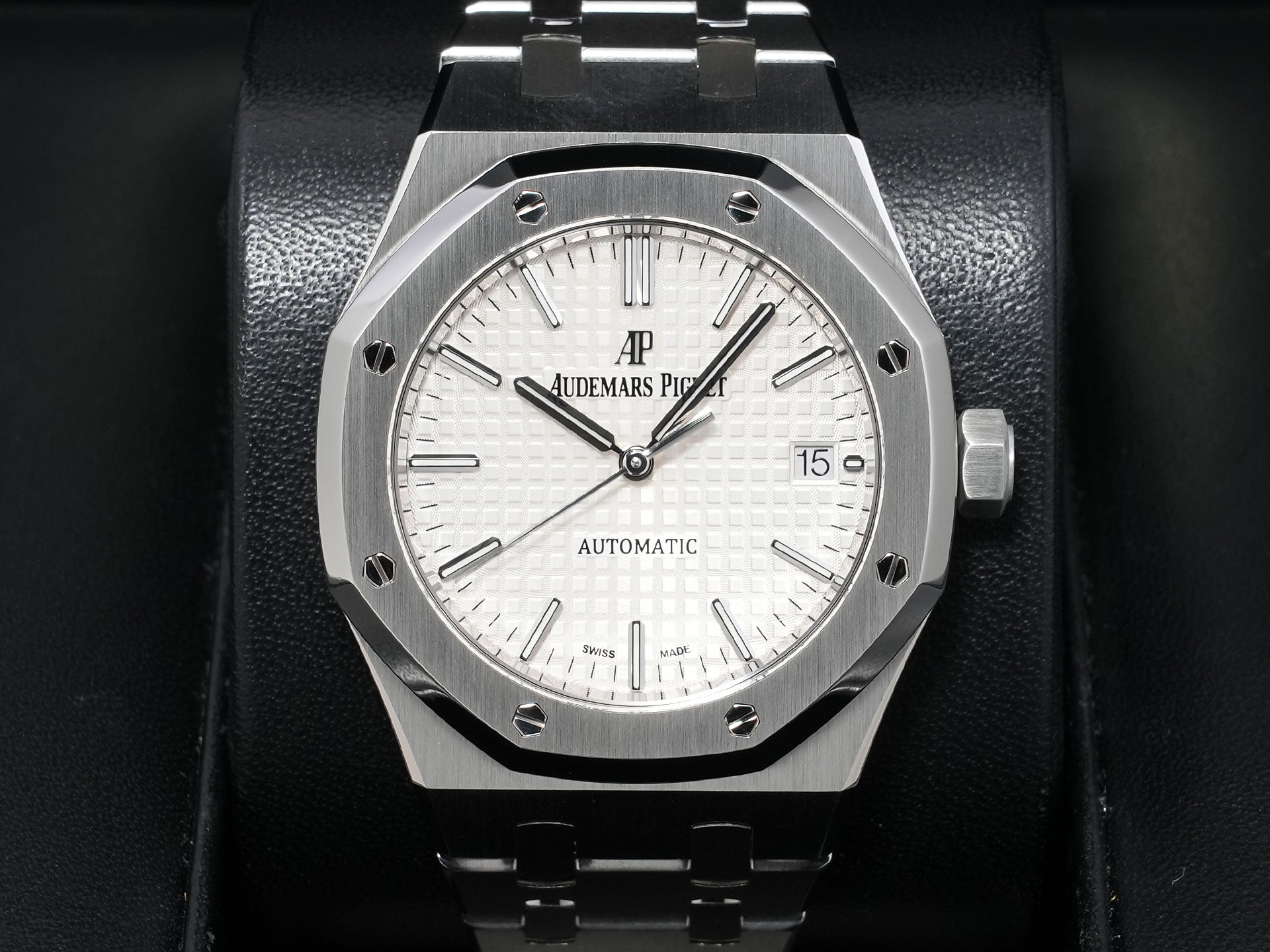 オーデマピゲ ロイヤルオーク Ref.15450ST.OO.1256ST.01 ステンレススチール シルバー文字盤 美品 59knu9fi