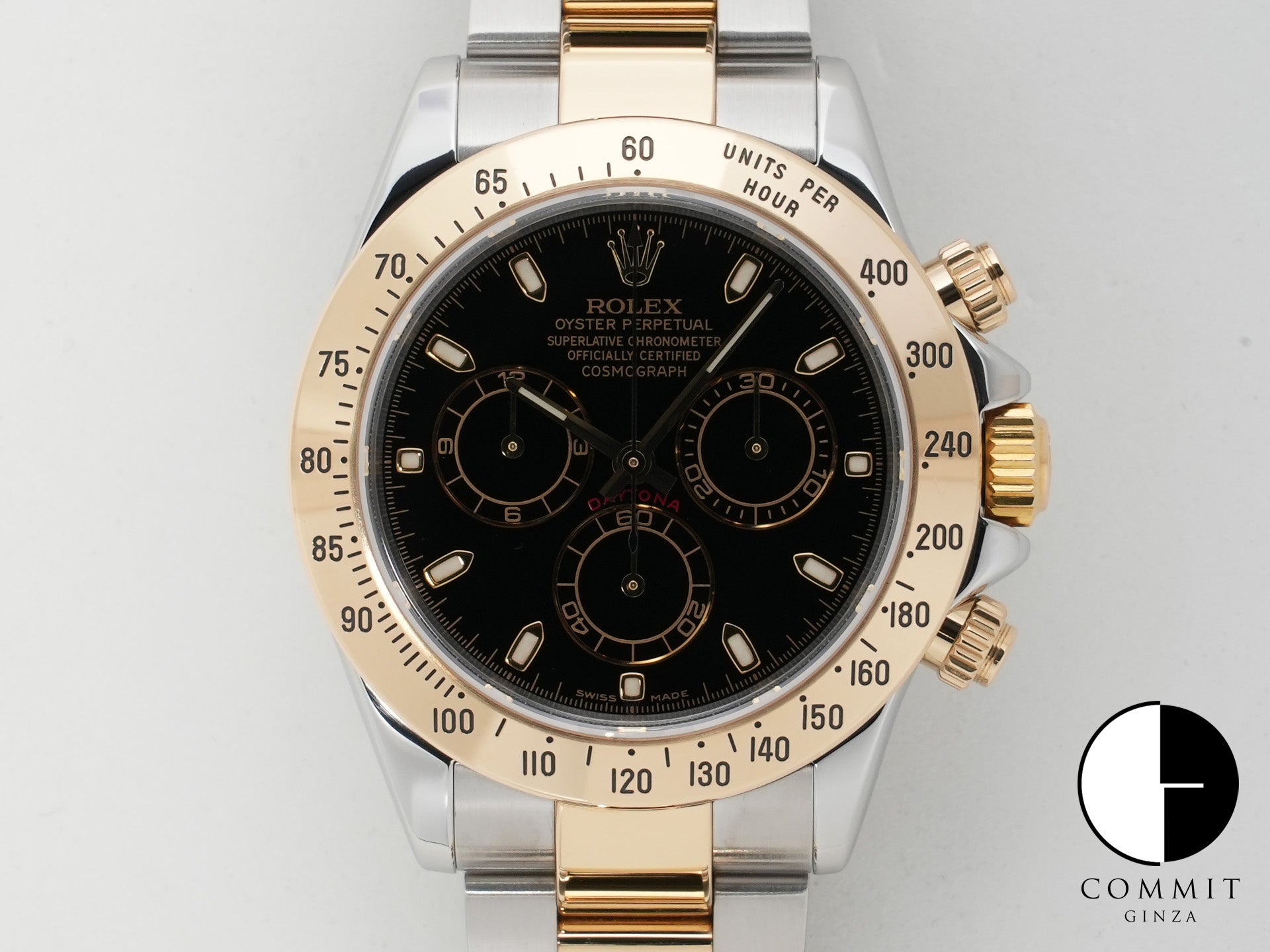 ロレックス デイトナ Ref.116523 ステンレススチール/イエローゴールド ブラック文字盤 美品 vs7j2nxv