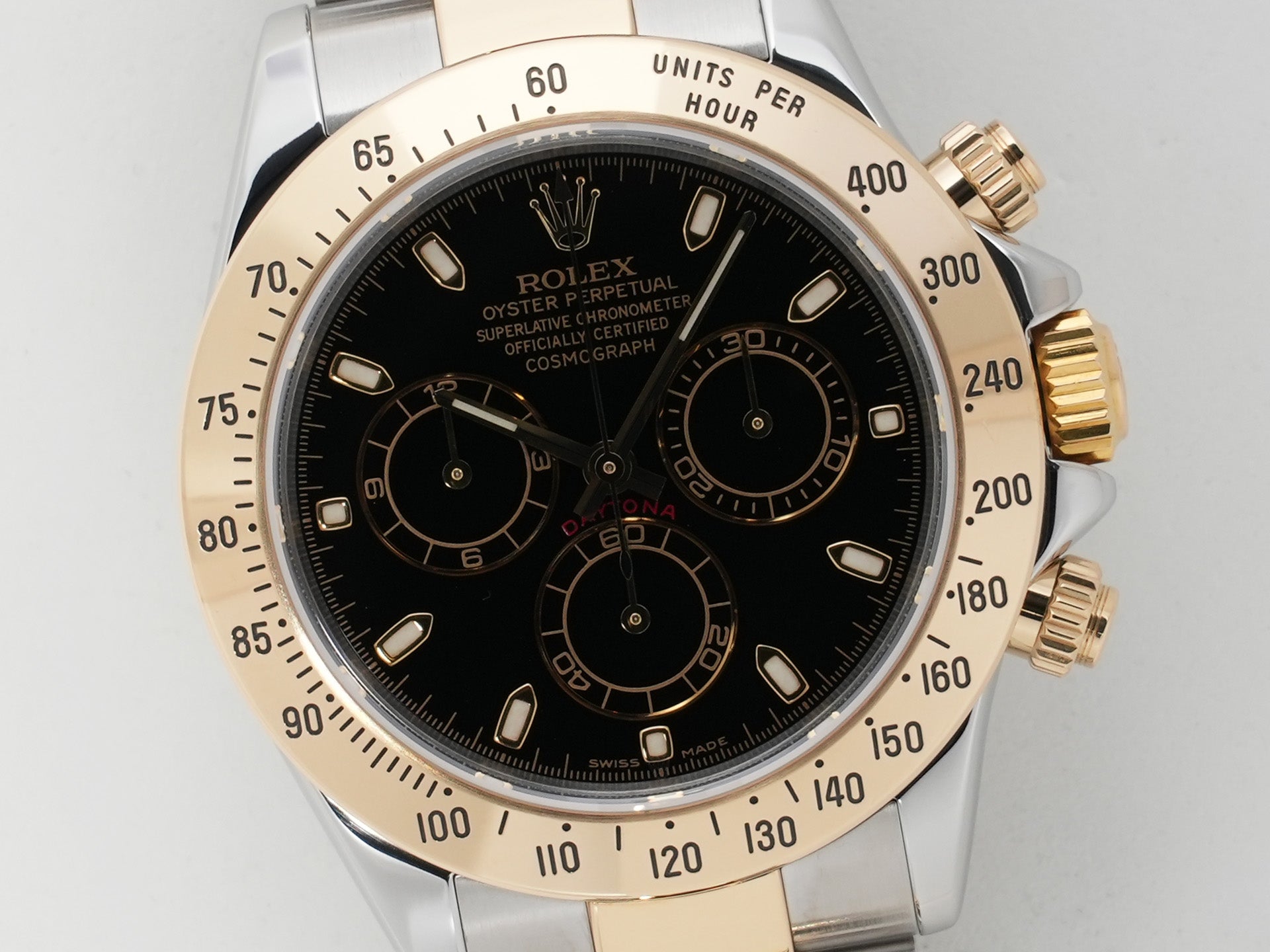 ロレックス デイトナ Ref.116523 ステンレススチール/イエローゴールド ブラック文字盤 美品 vs7j2nxv