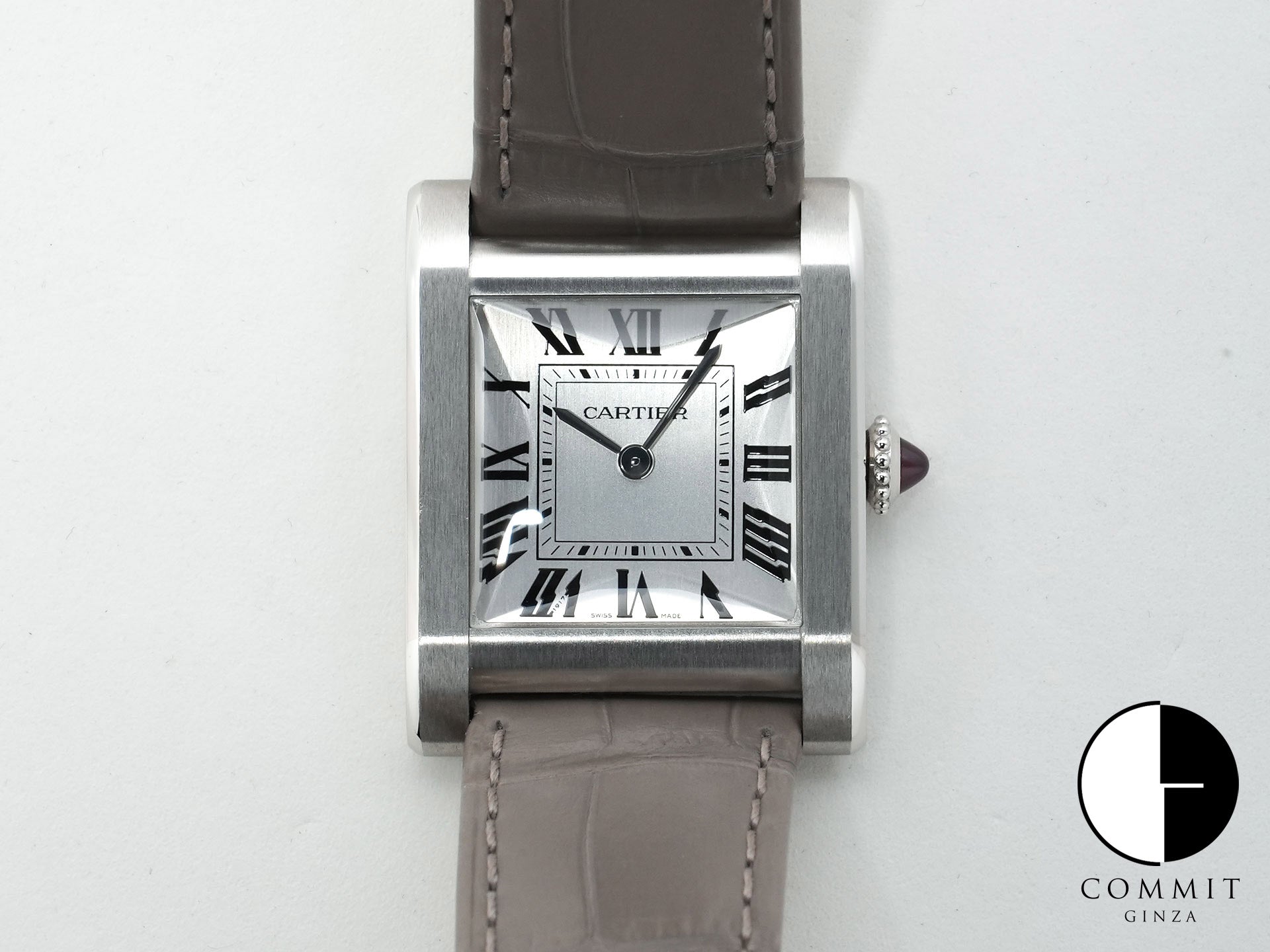 カルティエ タンク ノルマル Ref.WGTA0109 プラチナ シルバー文字盤 美中古 dsn7diuo